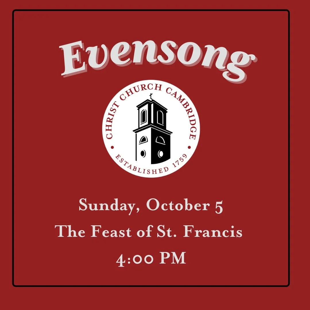 This Sunday is our first Evensong of the program year! Service is 4:00 PM followed by a festive reception in the parish hall!