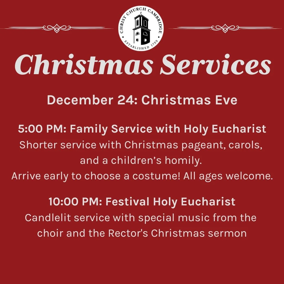 Please join us at our Christmas Services! All are welcome!