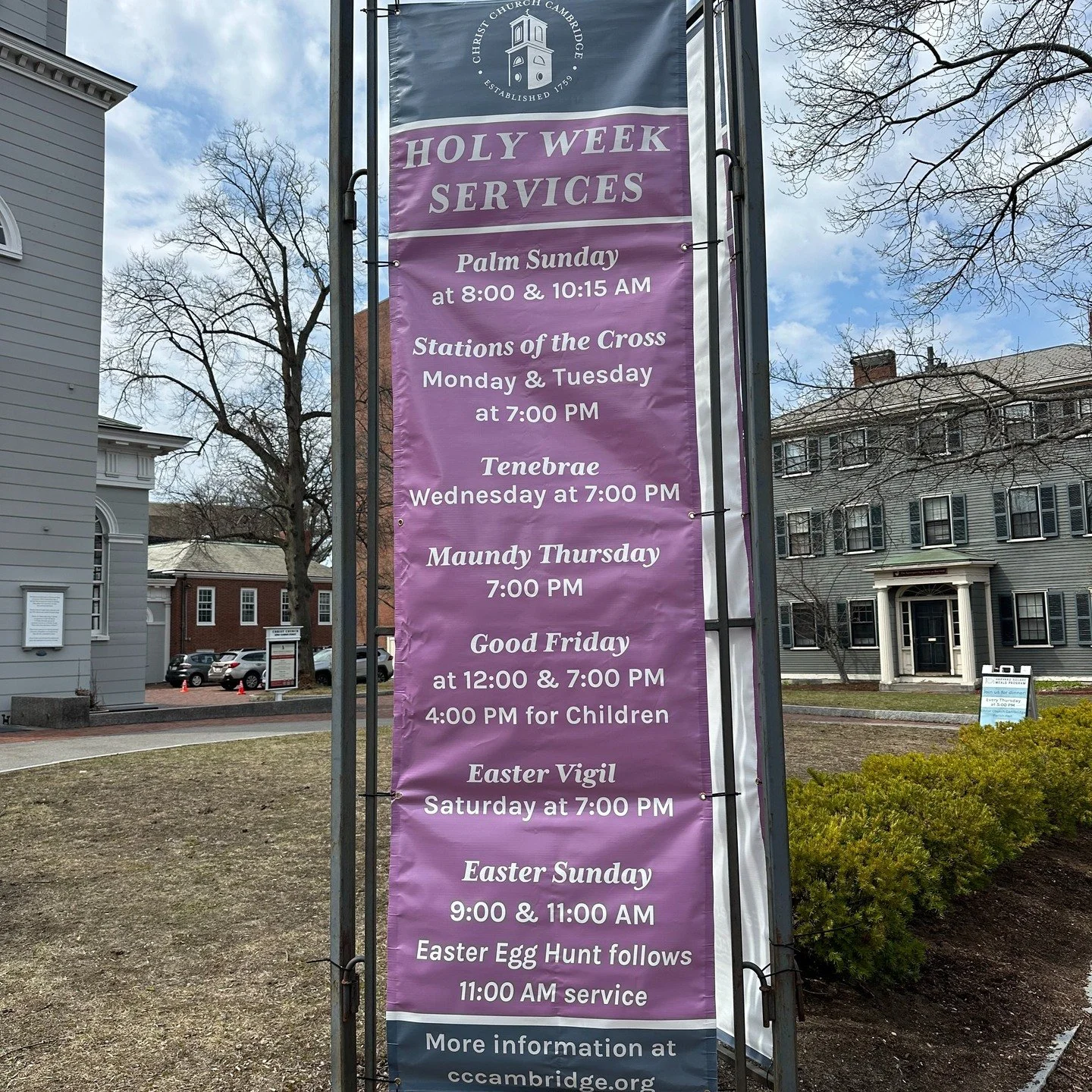 Holy Week starts this Sunday, March 29th. We look forward to worshipping with you this week. 

All are welcome!