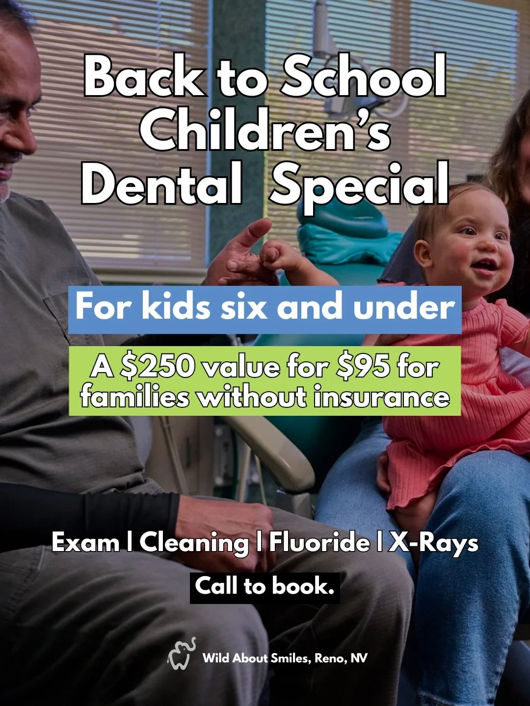 School is around the corner. Make sure your child&rsquo;s smile is ready, too! 😁
&nbsp;
Dental infections are among the top reasons children miss school. Take preventative measures with our summer deal!
&nbsp;
For a limited time, Wild About Smiles i