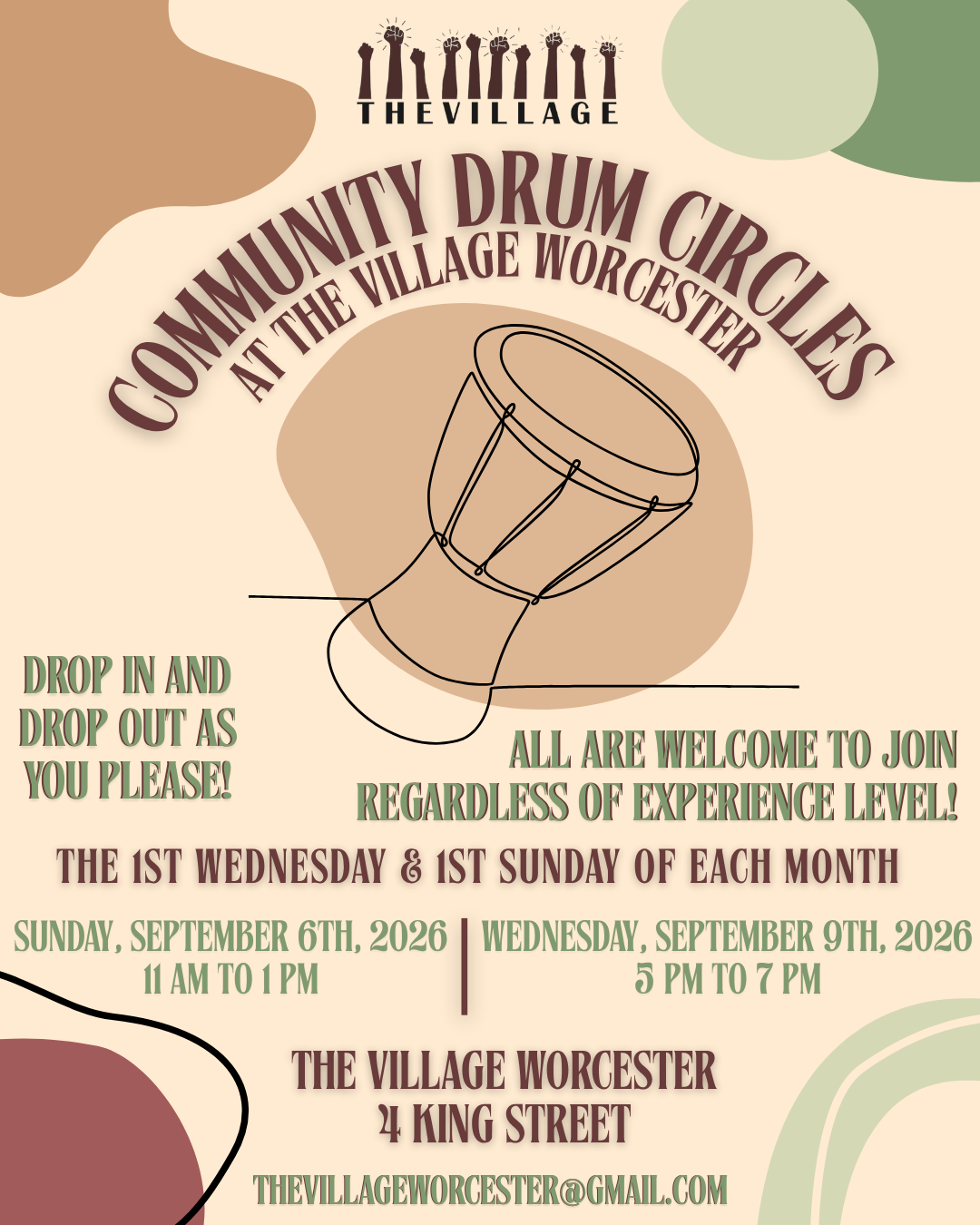 Djembe, Lead The Way: Community Drum Circle