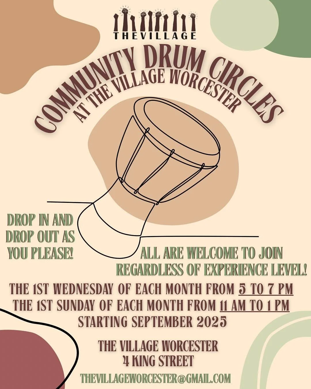 Djembe, Lead the Way: Community Drum Circle