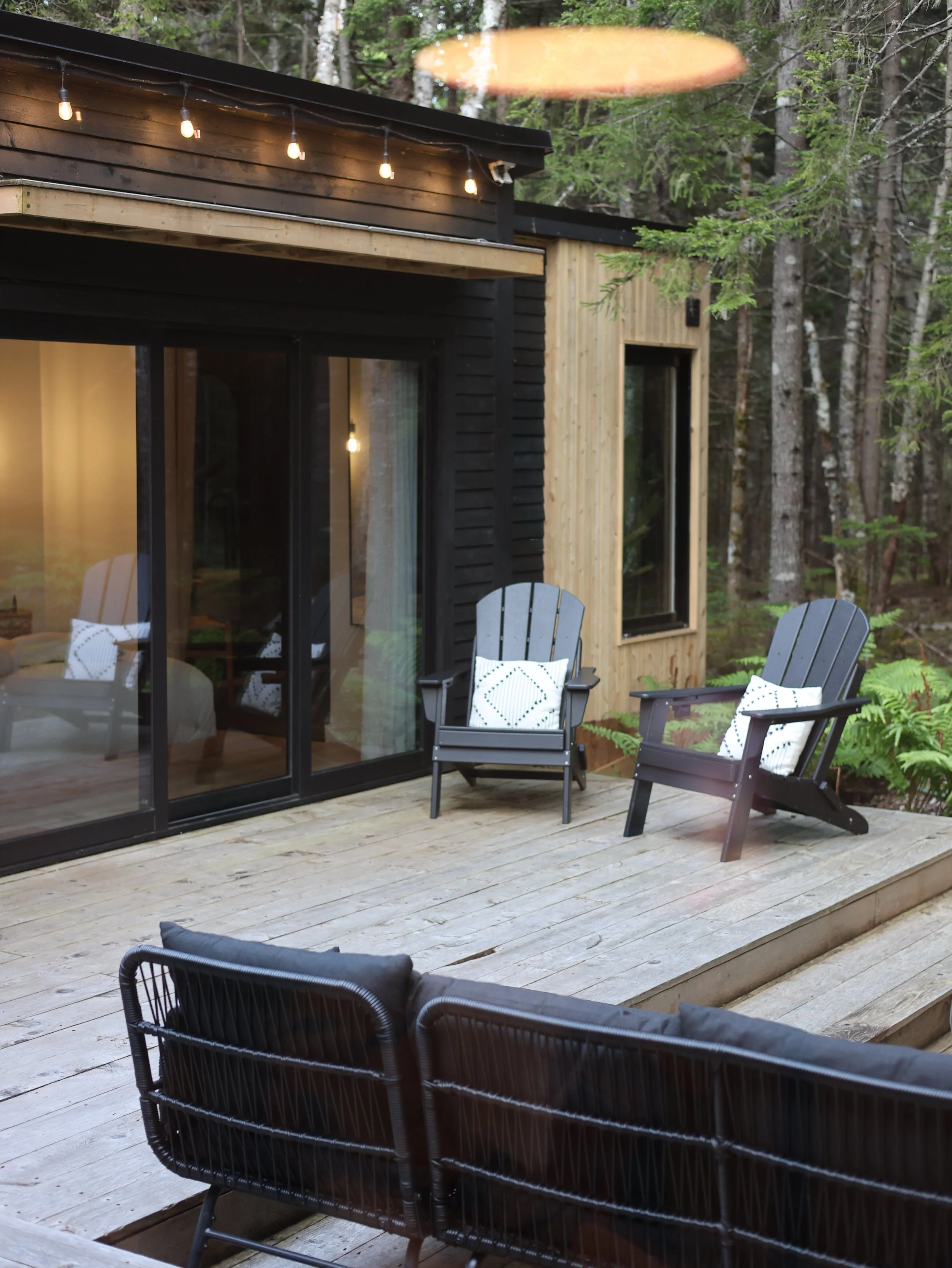 relaxing cabins in the woods along the Fundy Coast