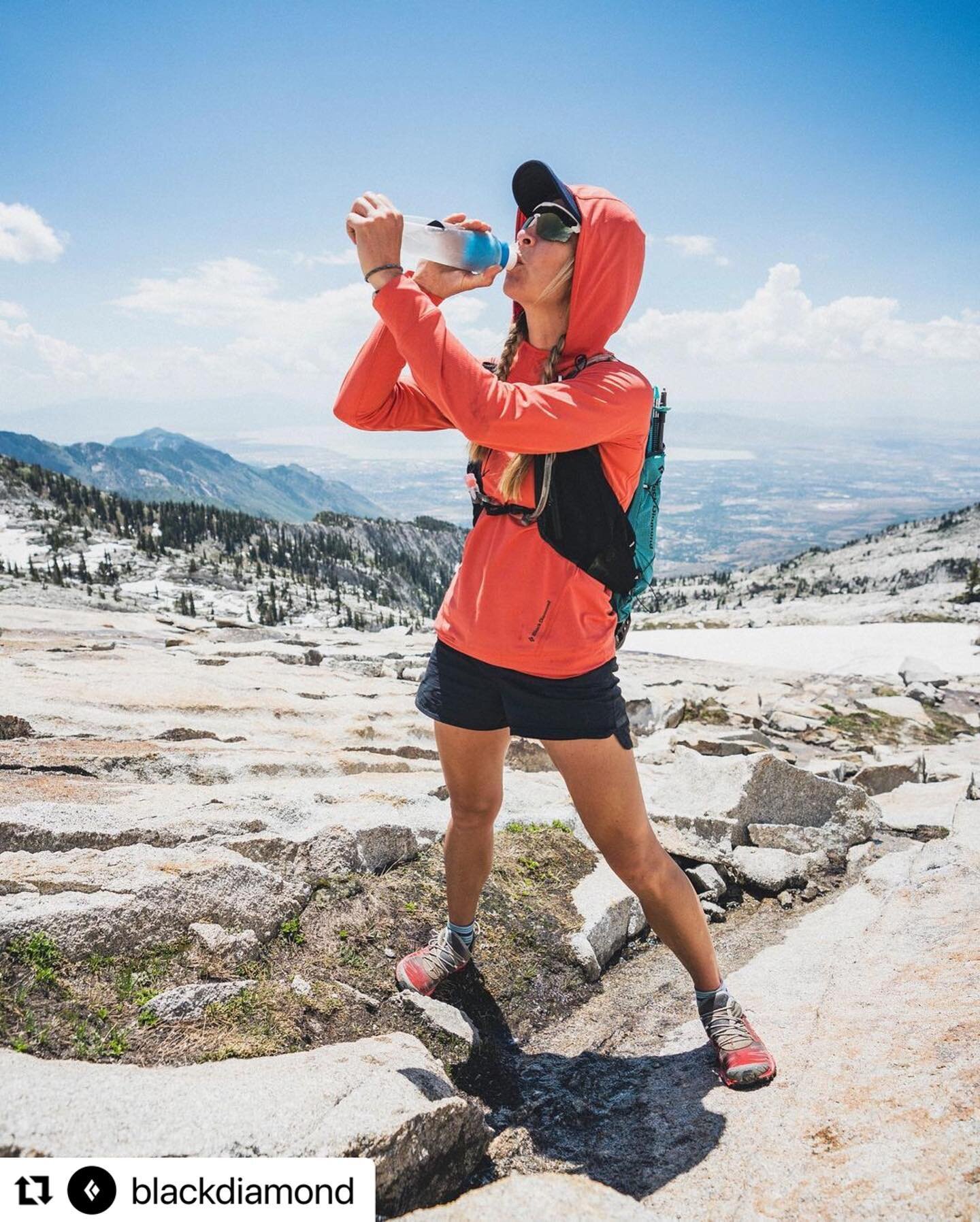 Hydrate or diedrate&mdash;@kyehalpin knows the way.

The Alpenglow Hoody keeps you covered on long approaches and sunny sessions when sunscreen just isn&rsquo;t enough, and the Distance 8 Backpack provides you plenty of space for water, fuel, and too