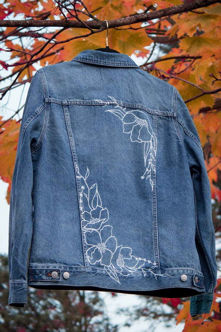 Mitote' Hand Painted Denim Jackets: Custom Clothing