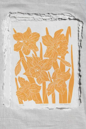 Dual Mind Hand Carved Block Print — Kate Michelle Design