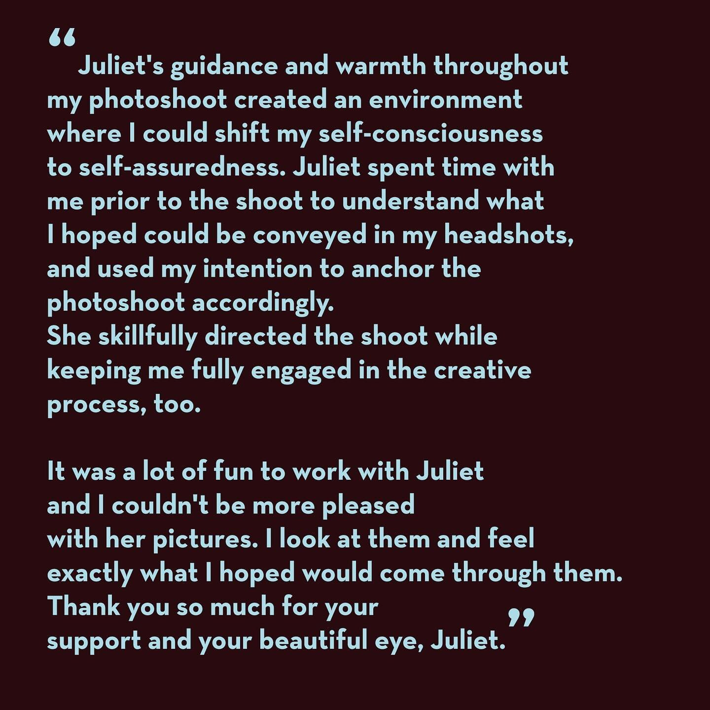 Reading Jana&rsquo;s testimonial the first time gave me goosebumps. Why? Because what she is describing is why I do this. It&rsquo;s why I am a portrait photographer. 

We connected. She trusted me. She gained confidence. We collaborated and had fun.