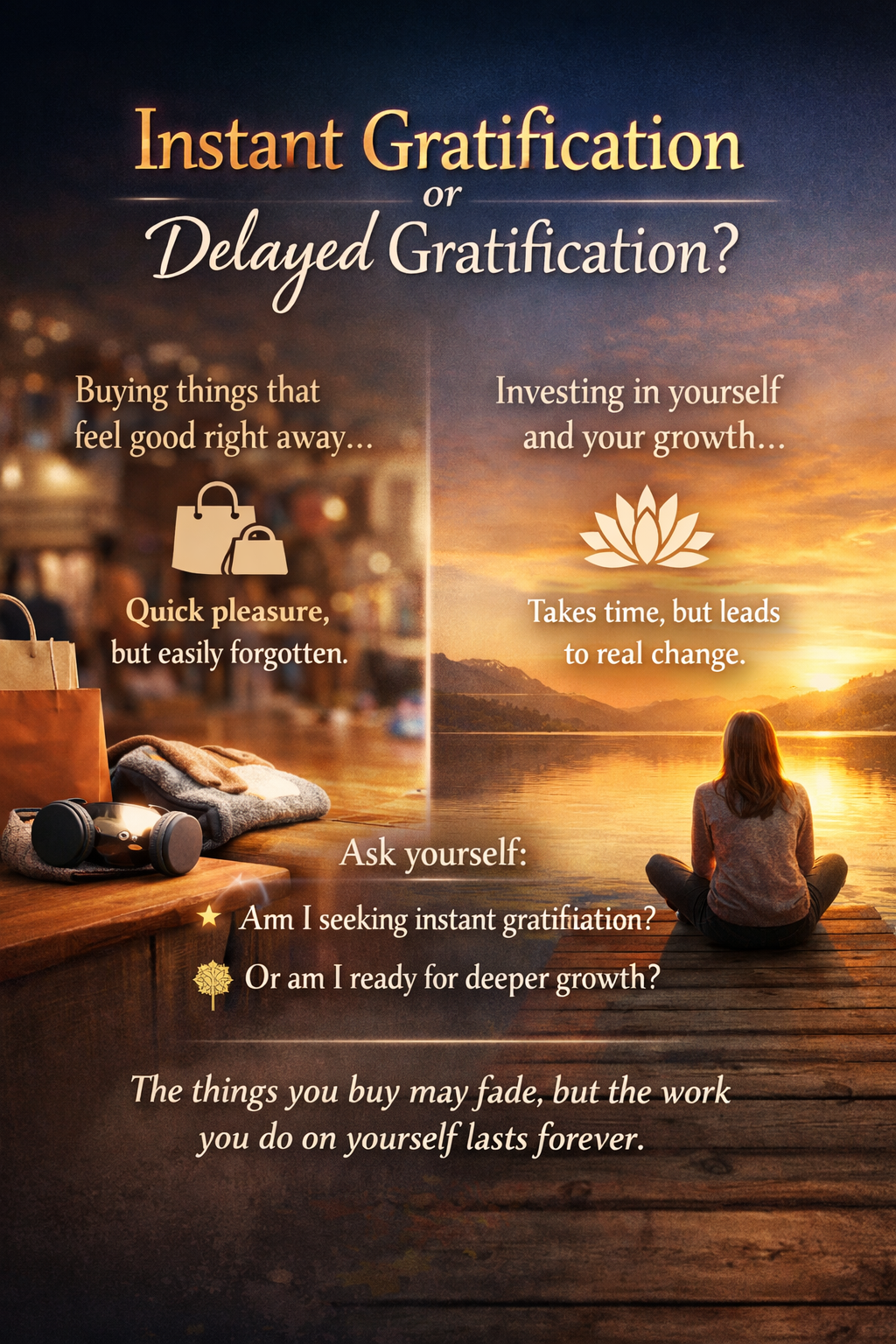 Instant vs delayed gratification