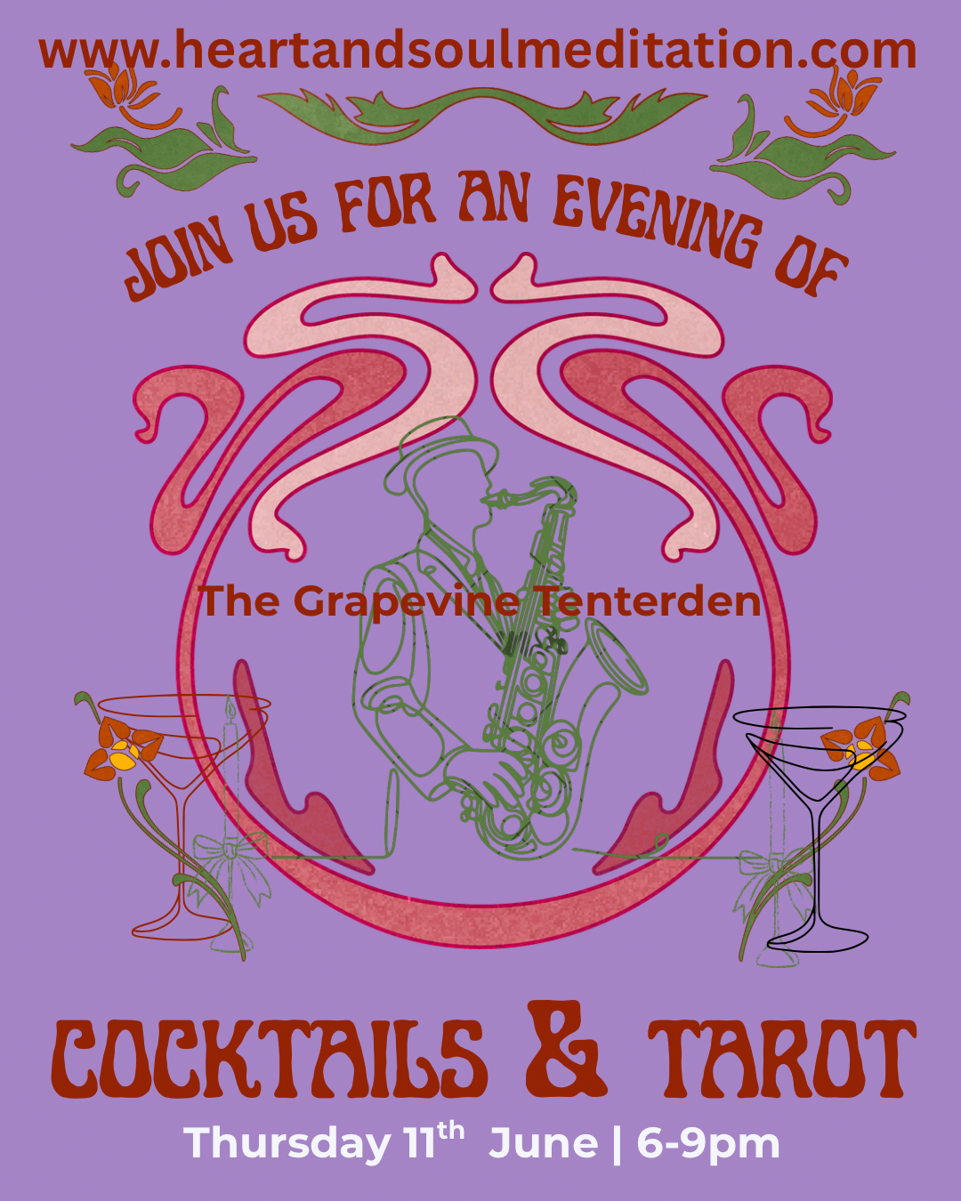 Cocktails & Tarot - The Grapevine Jazz Bar Tenterden - 11th June from 6-9pm