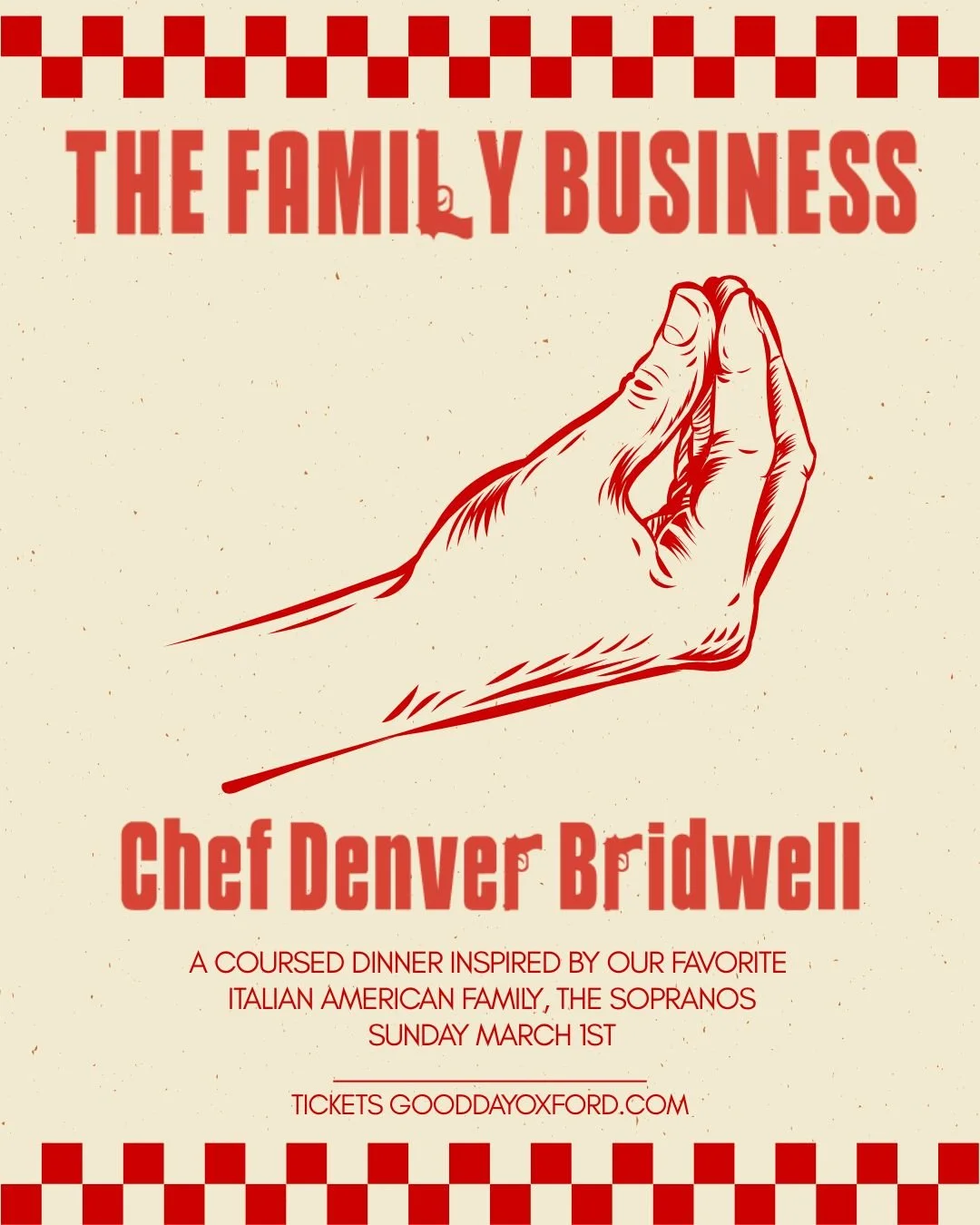 The Family Business Italian Dinner 3/1 PM