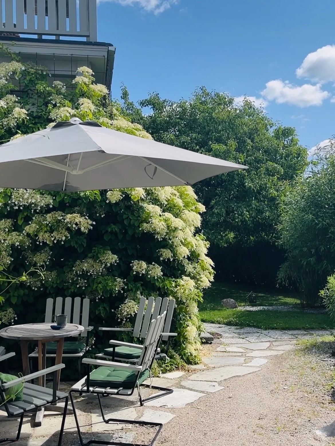 Collected from home:  green corners, blue skies, comfort food and comforting views. Managed to slip away to Sweden for a few days of relaxing and recharging. 
Back in Italy now, a little sun-dazed, a little nostalgic but ready to let the Mediterranea