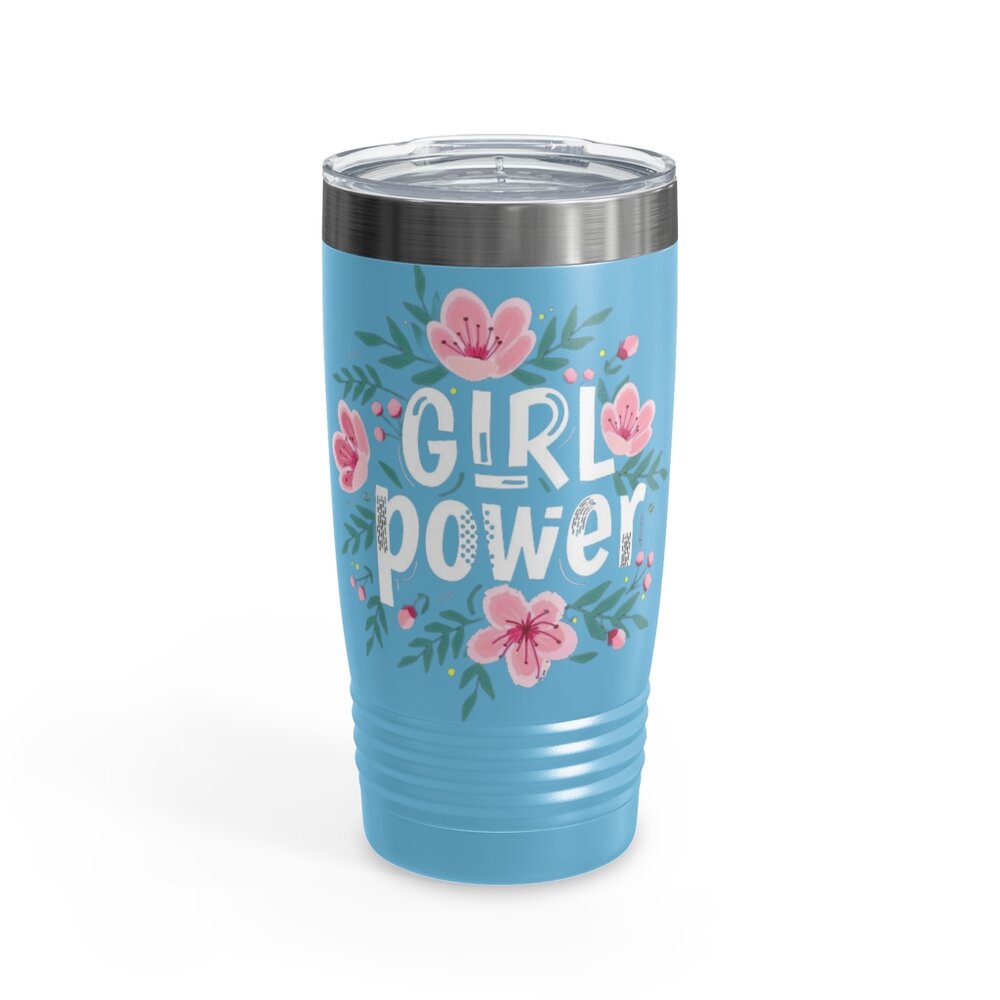 Girl Power Floral Tumbler — Empower Women and Girls