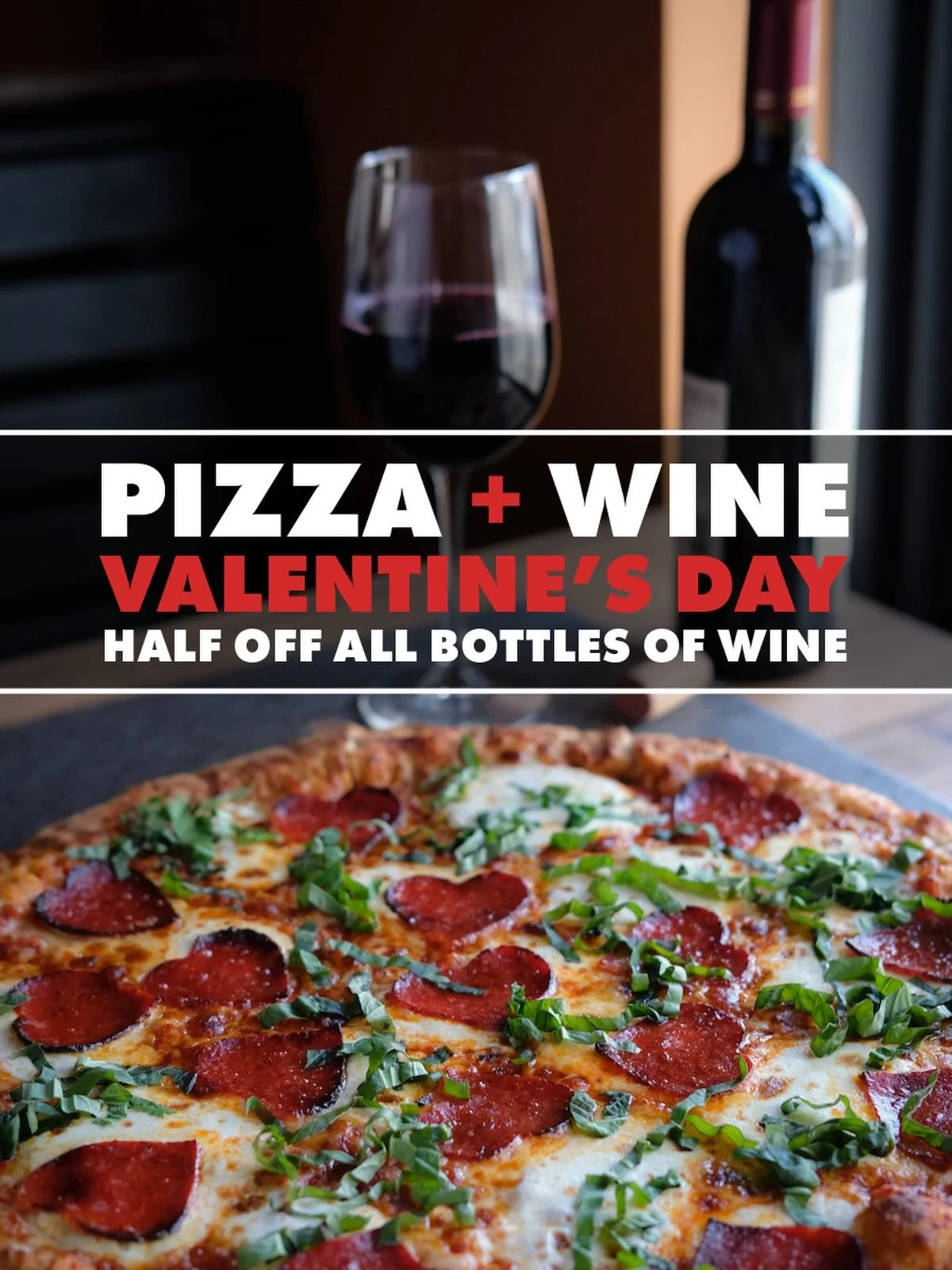 Half-Off Bottles of Wine All Valentine&rsquo;s Day Long. Celebrate Love! 

#portlandpieco #valentinesday #wine