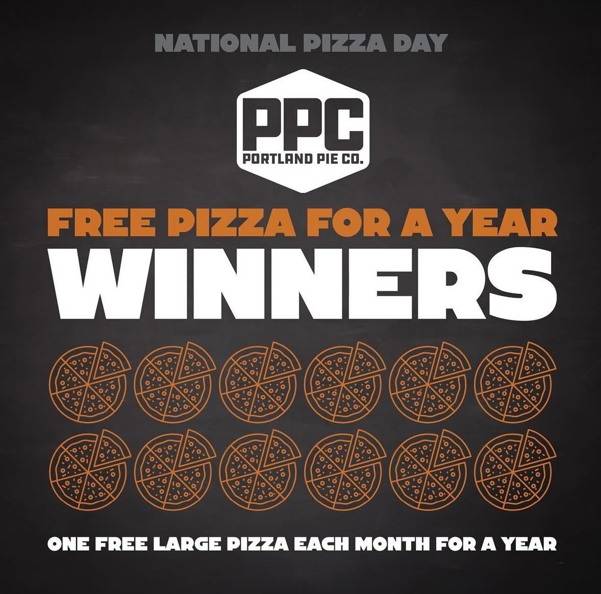 Congratulations to @kelly.bertino and @chelsagram525 &hellip; you&rsquo;ve both won free pizza for a year from your friends at Portland Pie Company. Drop us a DM and we&rsquo;ll get you all set up. It&rsquo;s going to be a tasty 12 months!

Thanks to