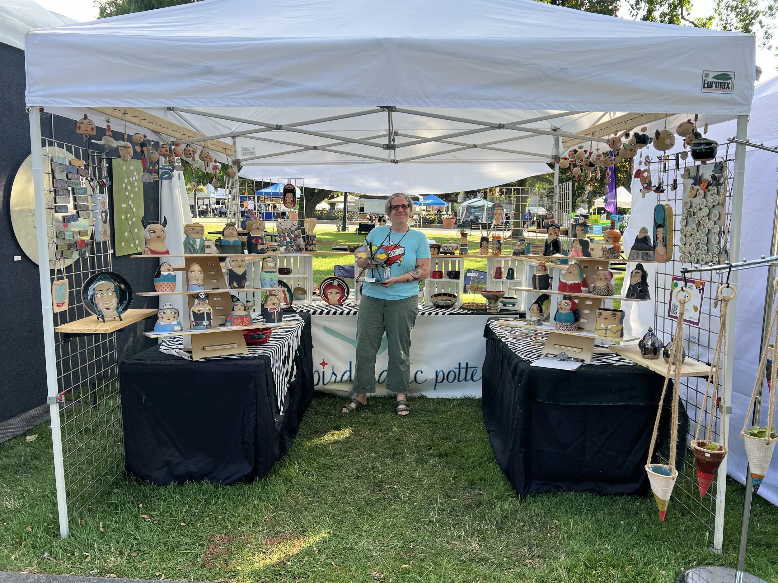 birdmagic pottery at the Lakeshore Arts Festival 