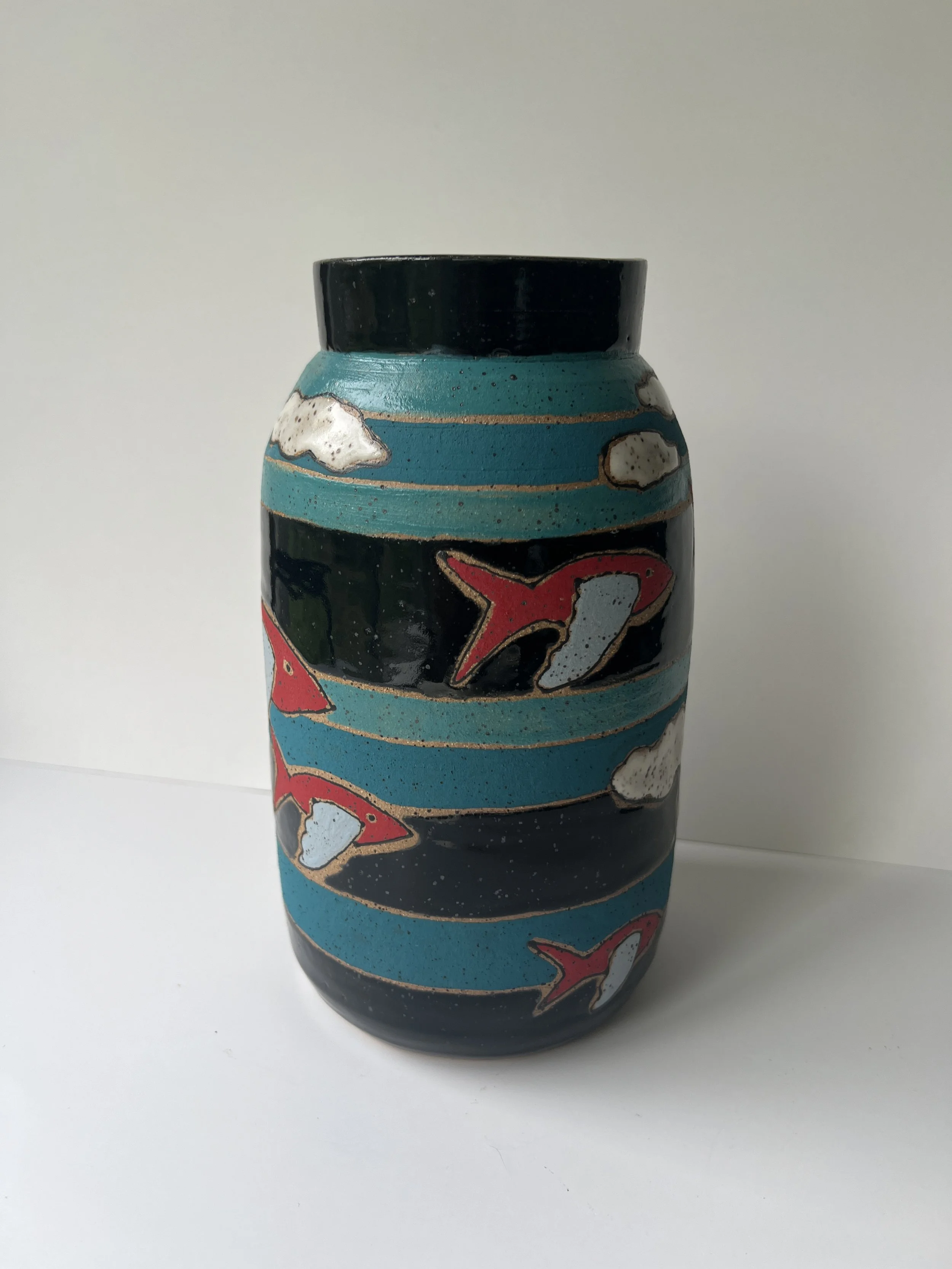 FLYING FISH VASE