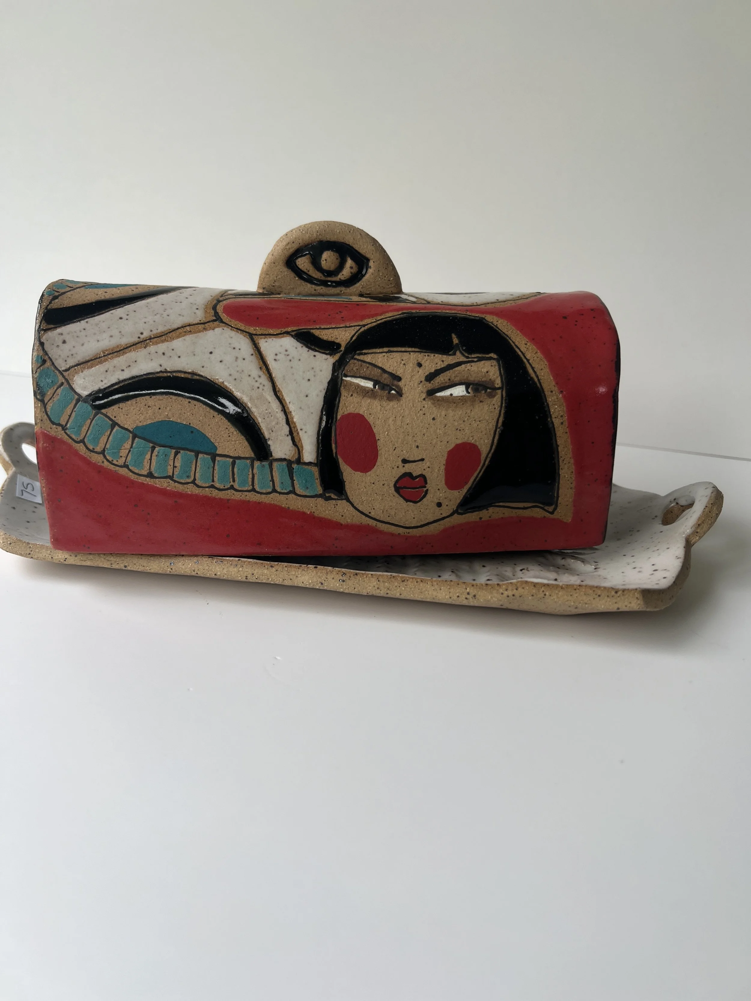 SNAKELADY BUTTER DISH
