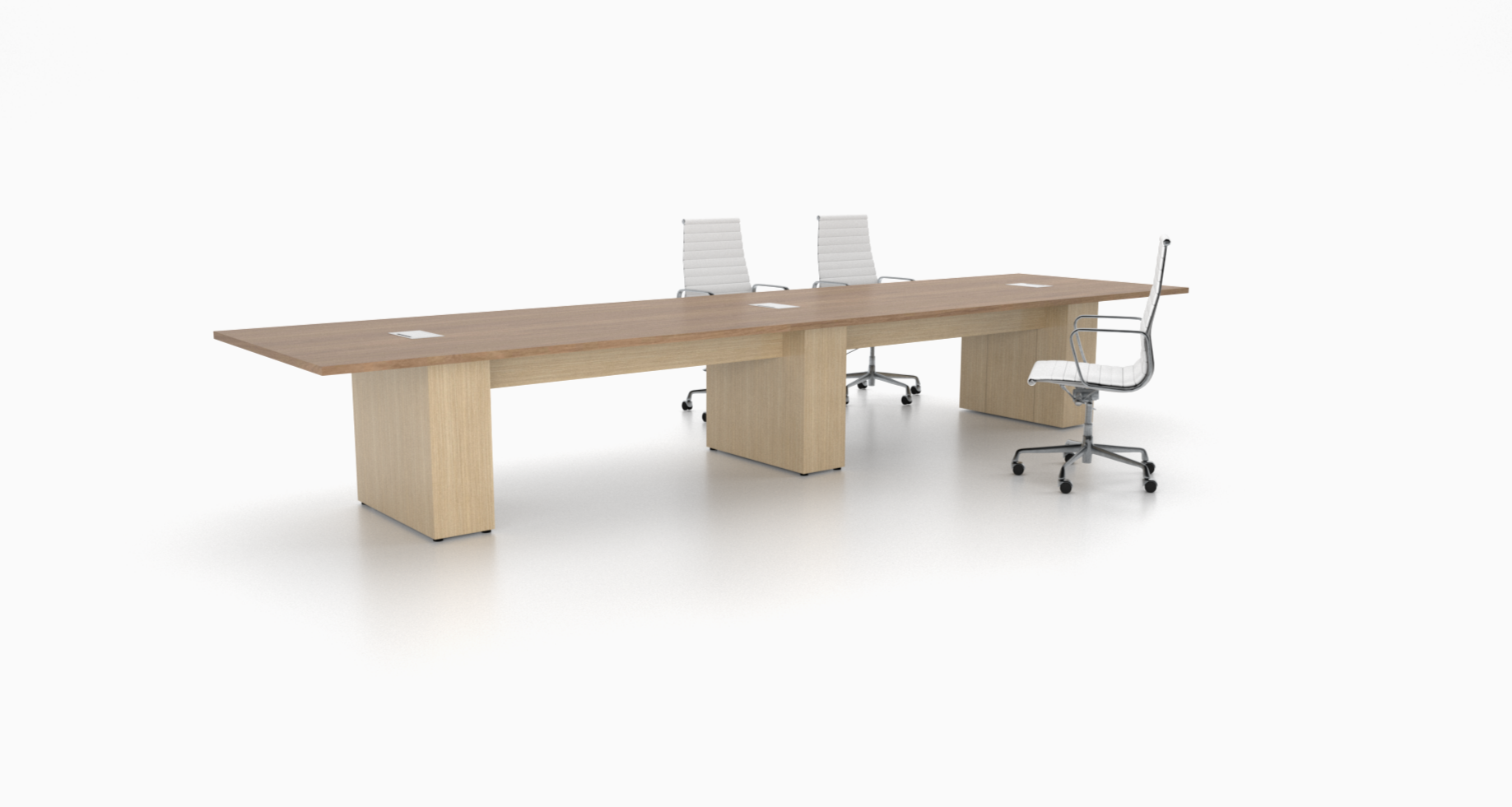 The Element conference table by Cornerstone Furniture features hollow core panel bases for a clean, modern look, combining lightweight strength with refined designs.