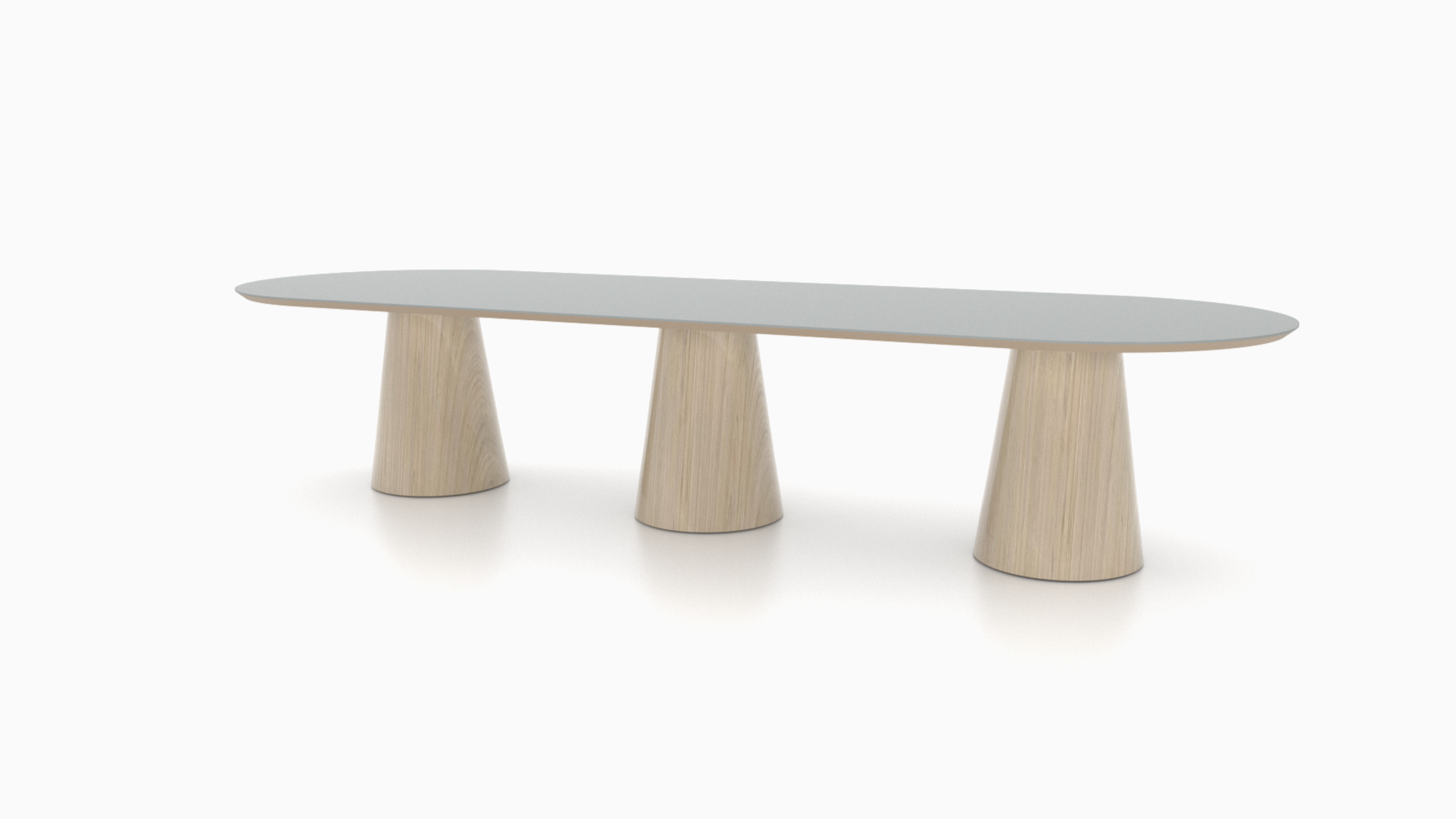 The Keystone conference table by Cornerstone Furniture features a modern tapered base and refined design, built for commercial spaces that demand style and performance.