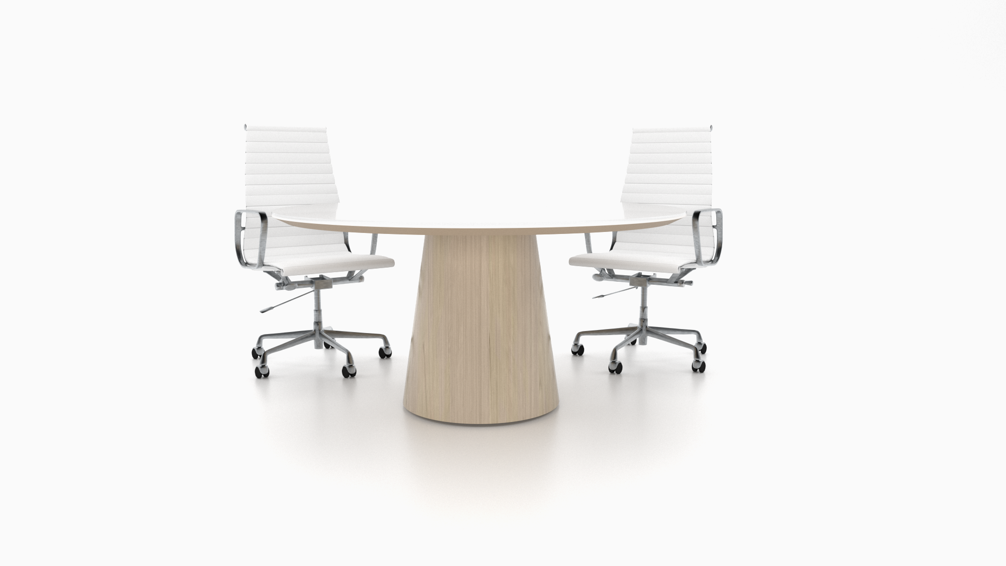The Keystone conference table by Cornerstone Furniture features a modern tapered base and refined design, built for commercial spaces that demand style and performance.
