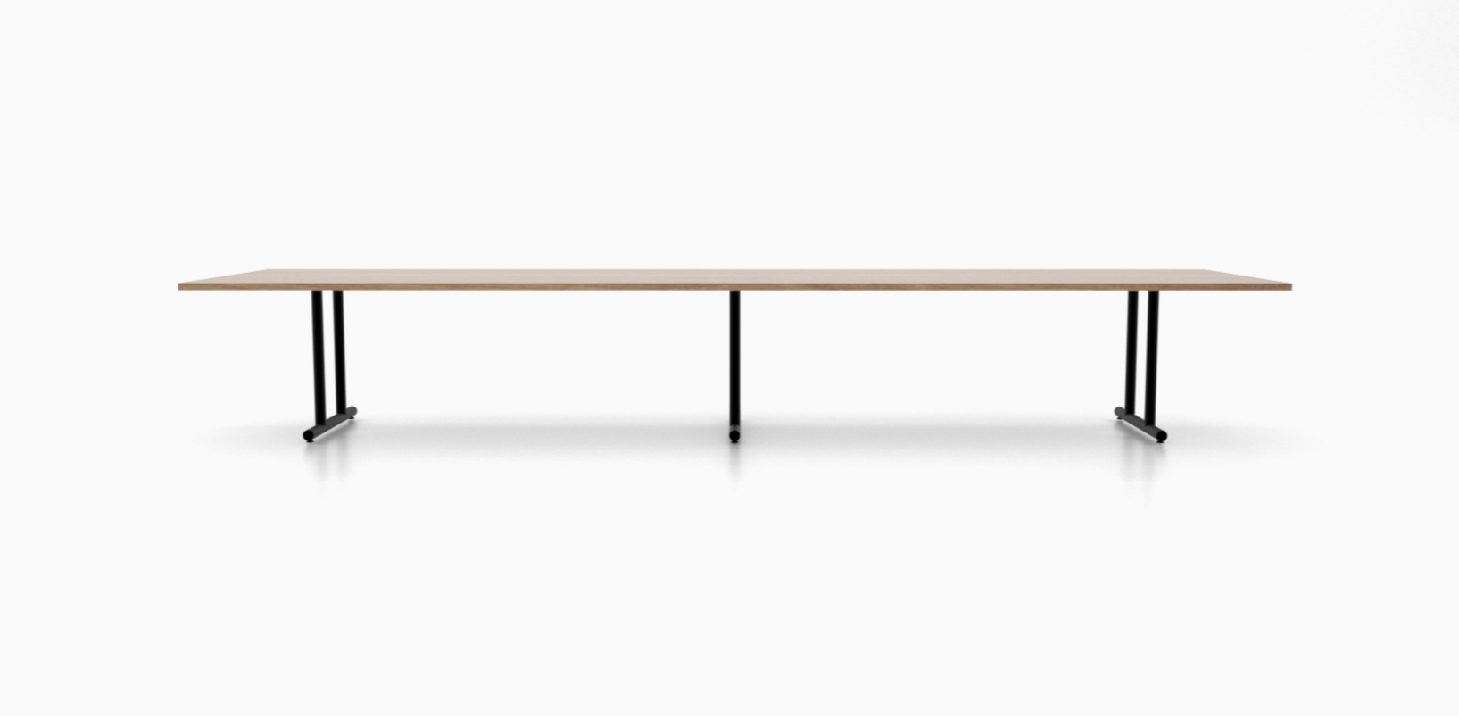 The CM10 conference table by Cornerstone Furniture features a sturdy double T base and a streamlined design. Offering reliable performance and modern style.