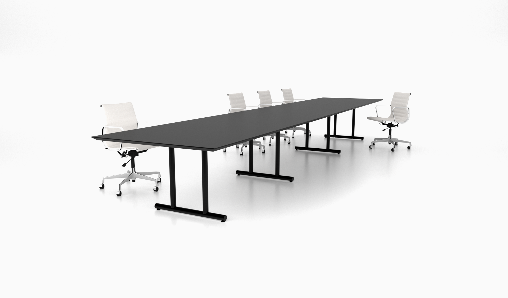 The CM10 conference table by Cornerstone Furniture features a sturdy double T base and a streamlined design. Offering reliable performance and modern style.