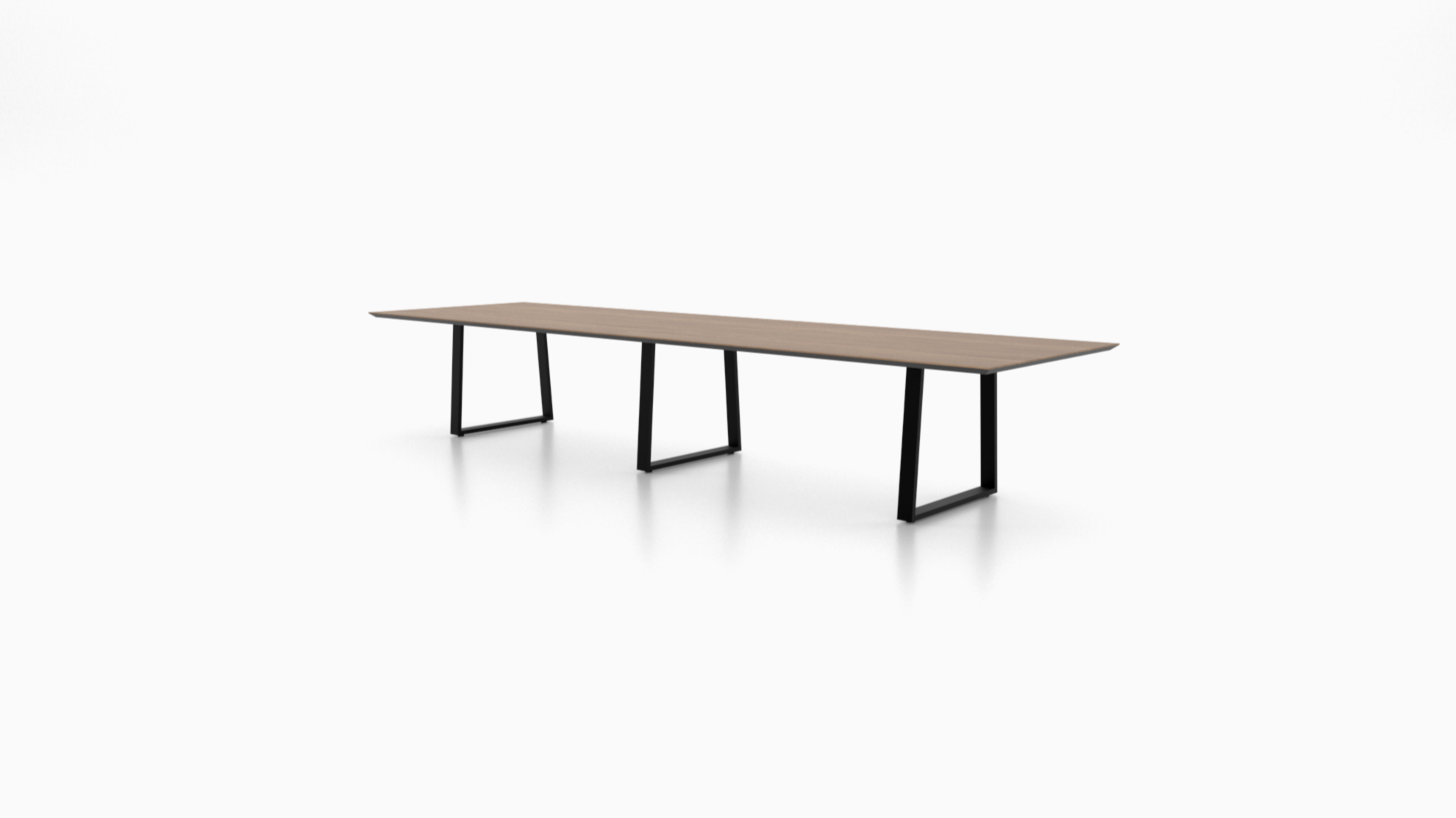 The Modern Industrial conference table blends minimalist design with industrial character. Featuring sleek lines, durable materials, and a bold presence.