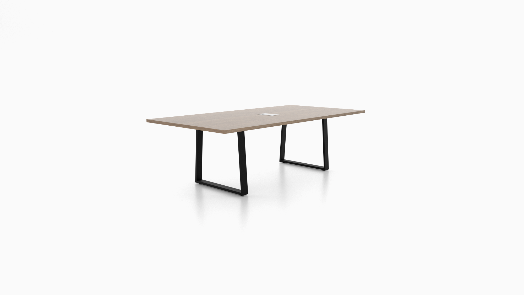 The Modern Industrial conference table blends minimalist design with industrial character. Featuring sleek lines, durable materials, and a bold presence.