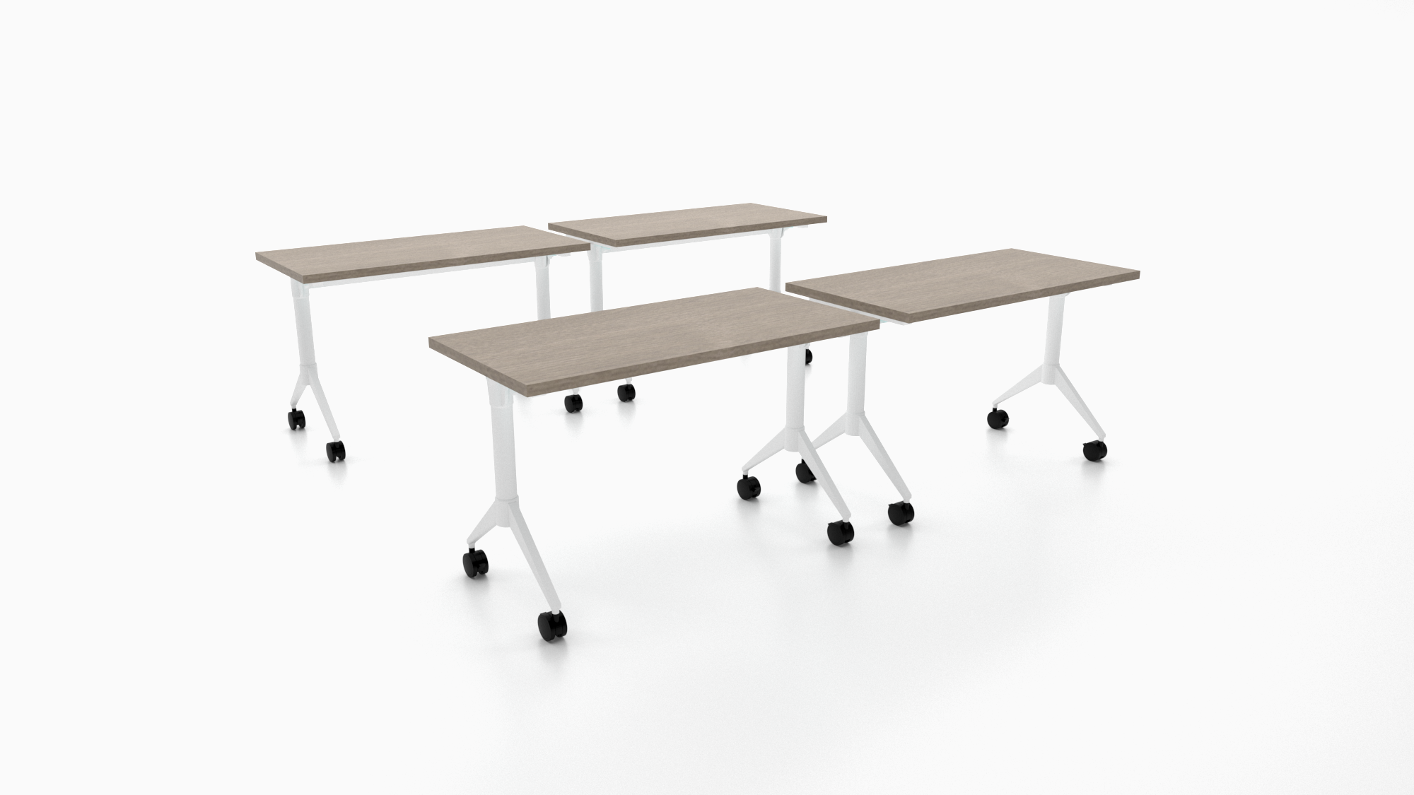 Team Work training table. Designed for dynamic spaces, this training table moves with you.