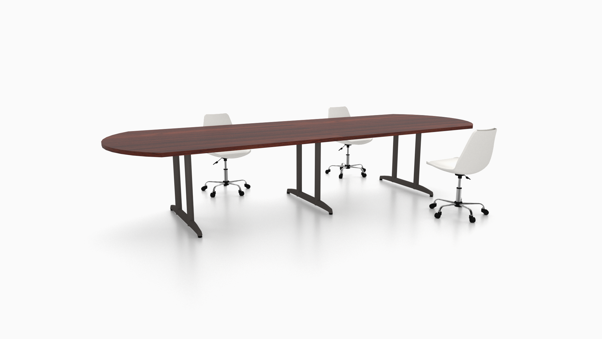 Next Step conference table featuring double T bases. 