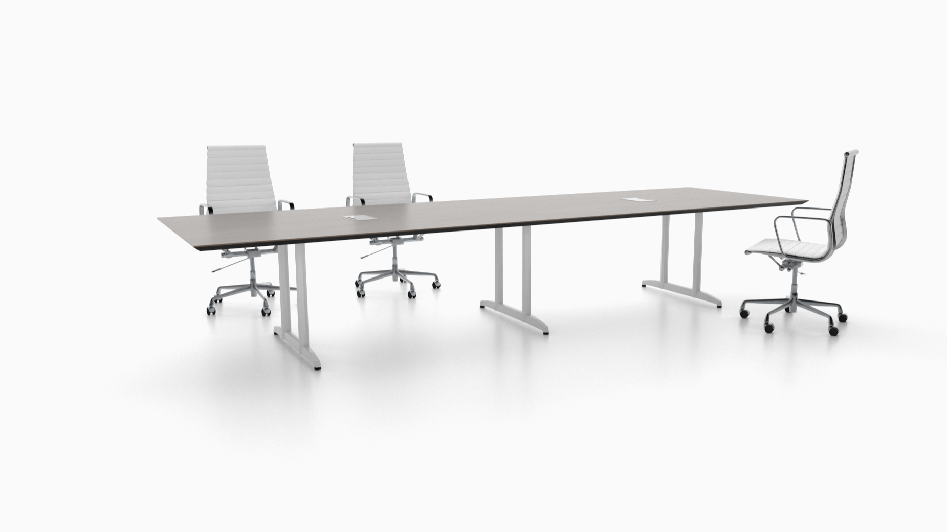Next Step conference table featuring double T bases. 