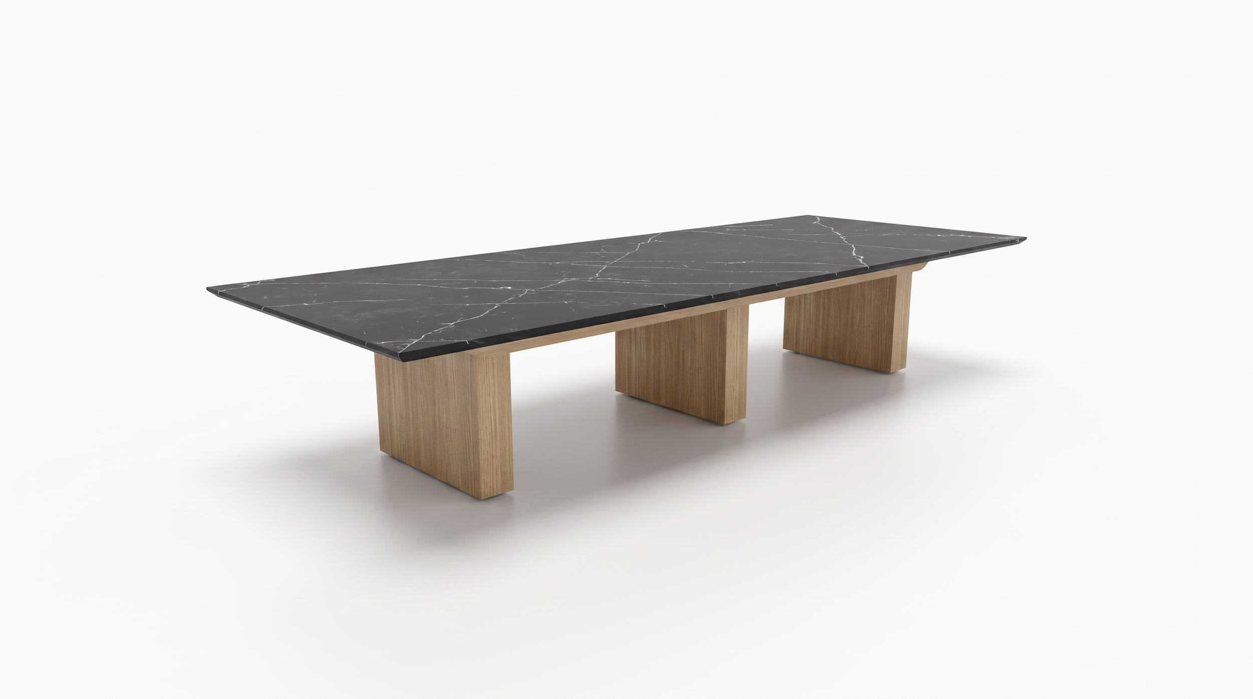 The Element conference table by Cornerstone Furniture features hollow core panel bases for a clean, modern look, combining lightweight strength with refined designs.