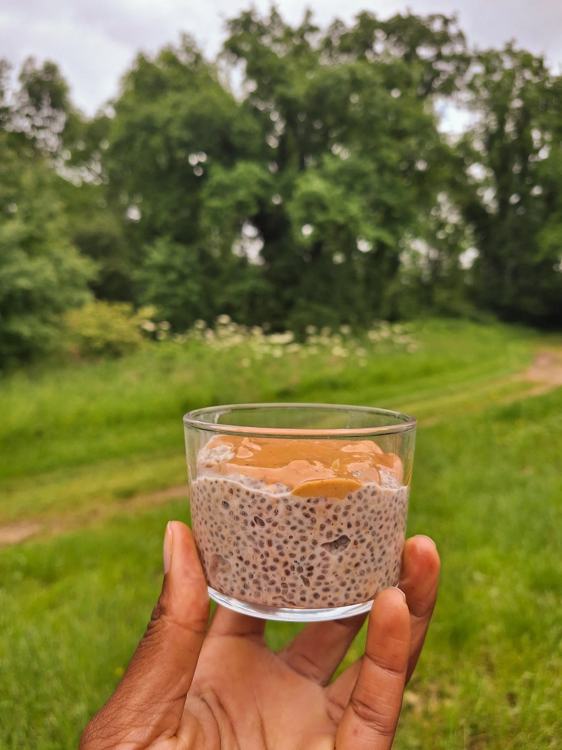 Pudding graines de chia et beurre de cacahuete