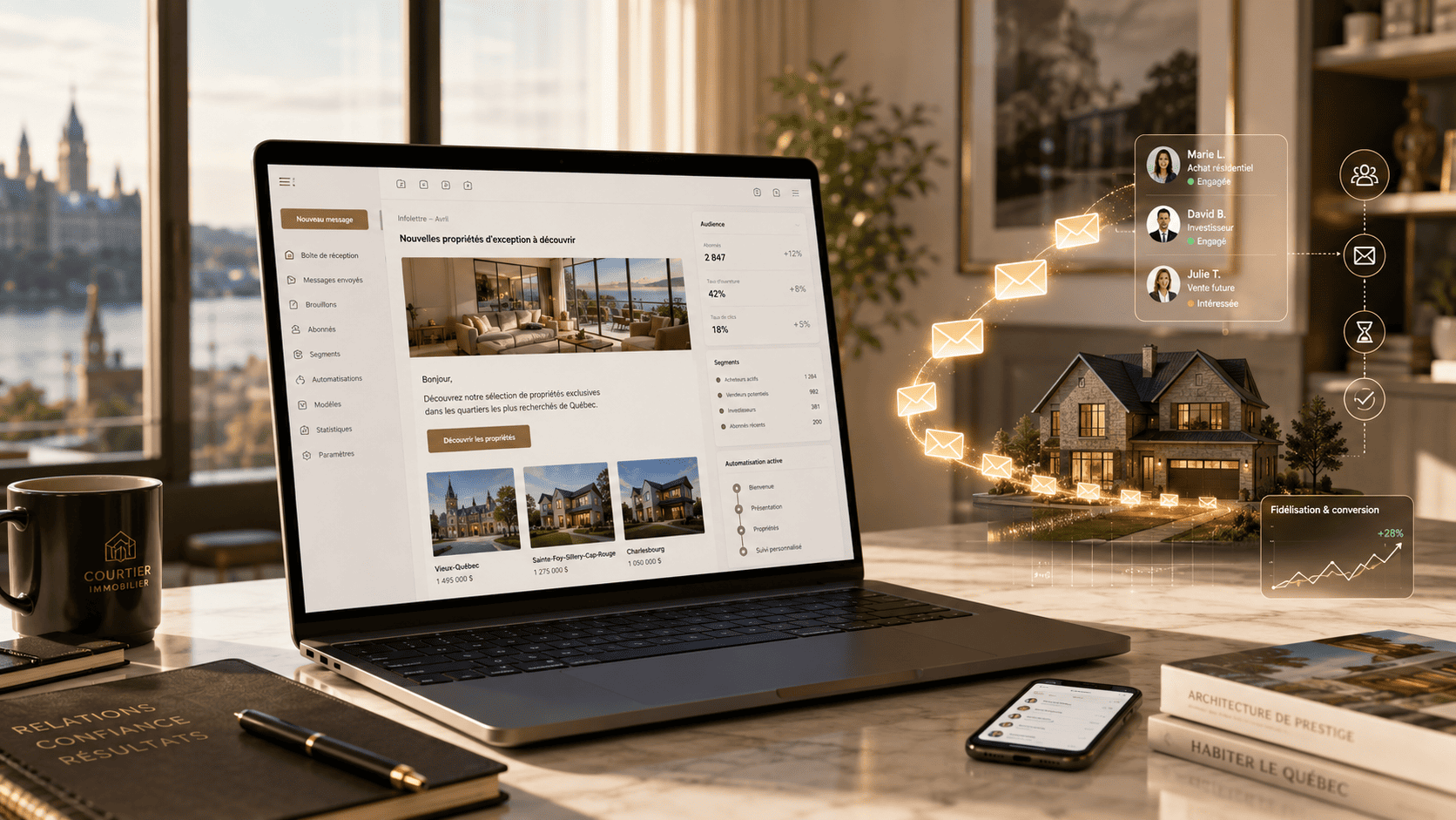 Email marketing pour courtier immobilier : construire une infolettre qui convertit et fidélise vos contacts