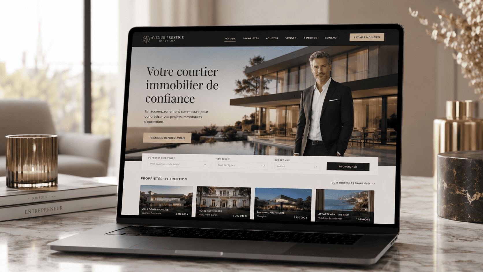 Site web pour courtier immobilier : ce que votre site doit faire pour convertir des acheteurs et des vendeurs