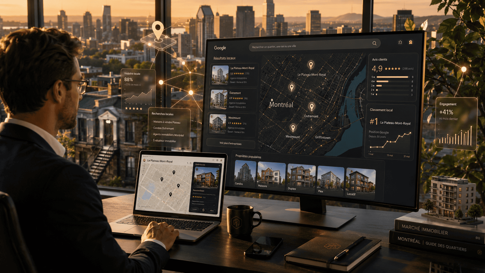 SEO immobilier local : comment apparaître en première page de Google dans votre secteur au Québec