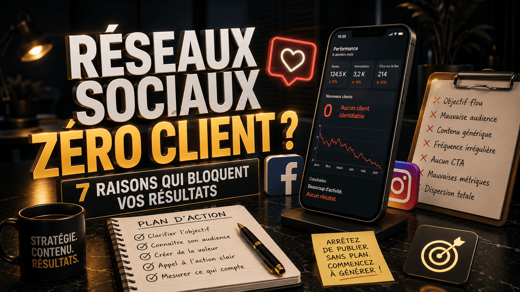 Marketing sur les réseaux sociaux depuis 6 mois sans résultats : les vraies causes et quand faire appel à une agence