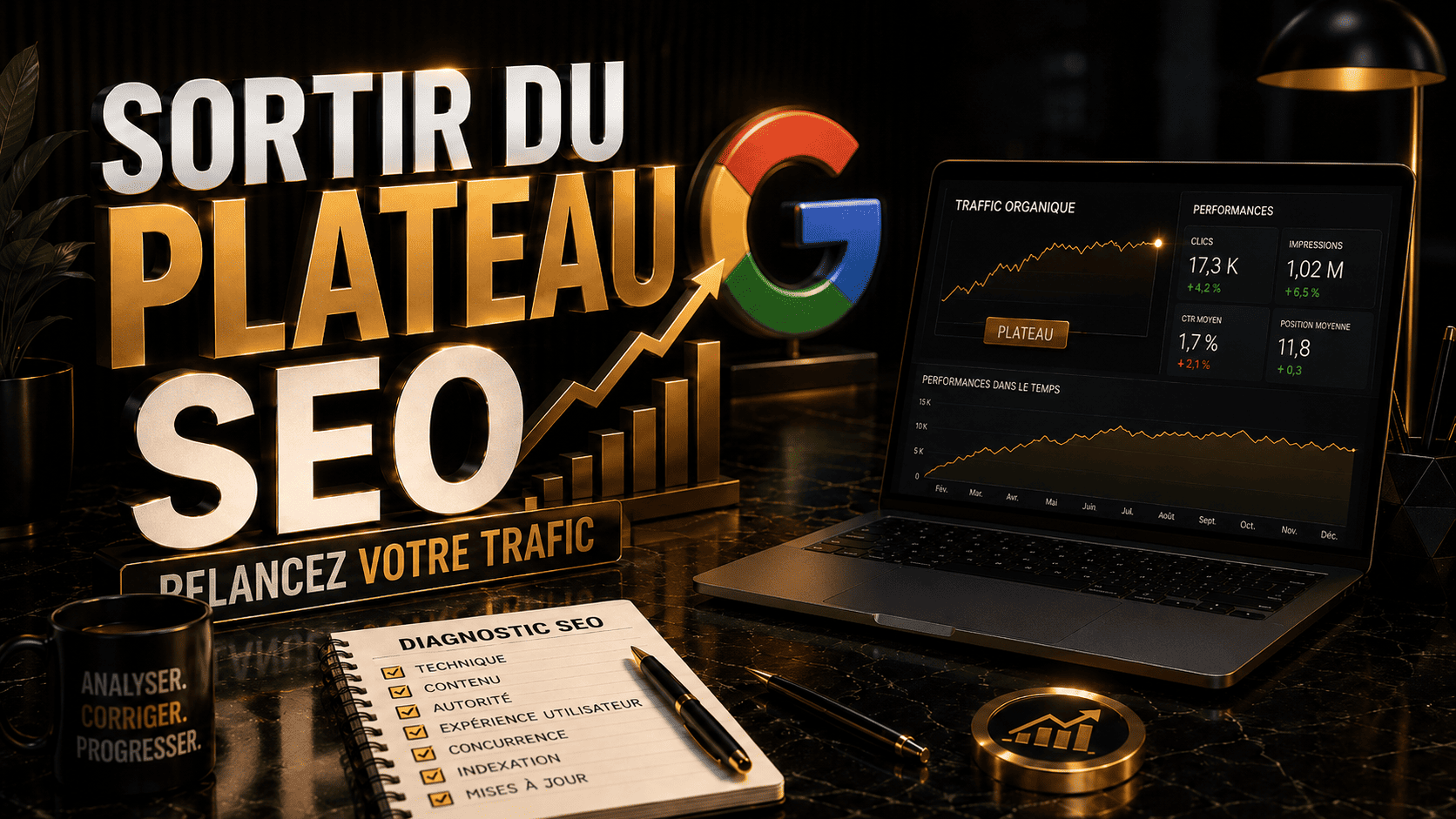 Mon SEO ne progresse plus : les 7 vraies raisons d'un plateau et comment en sortir