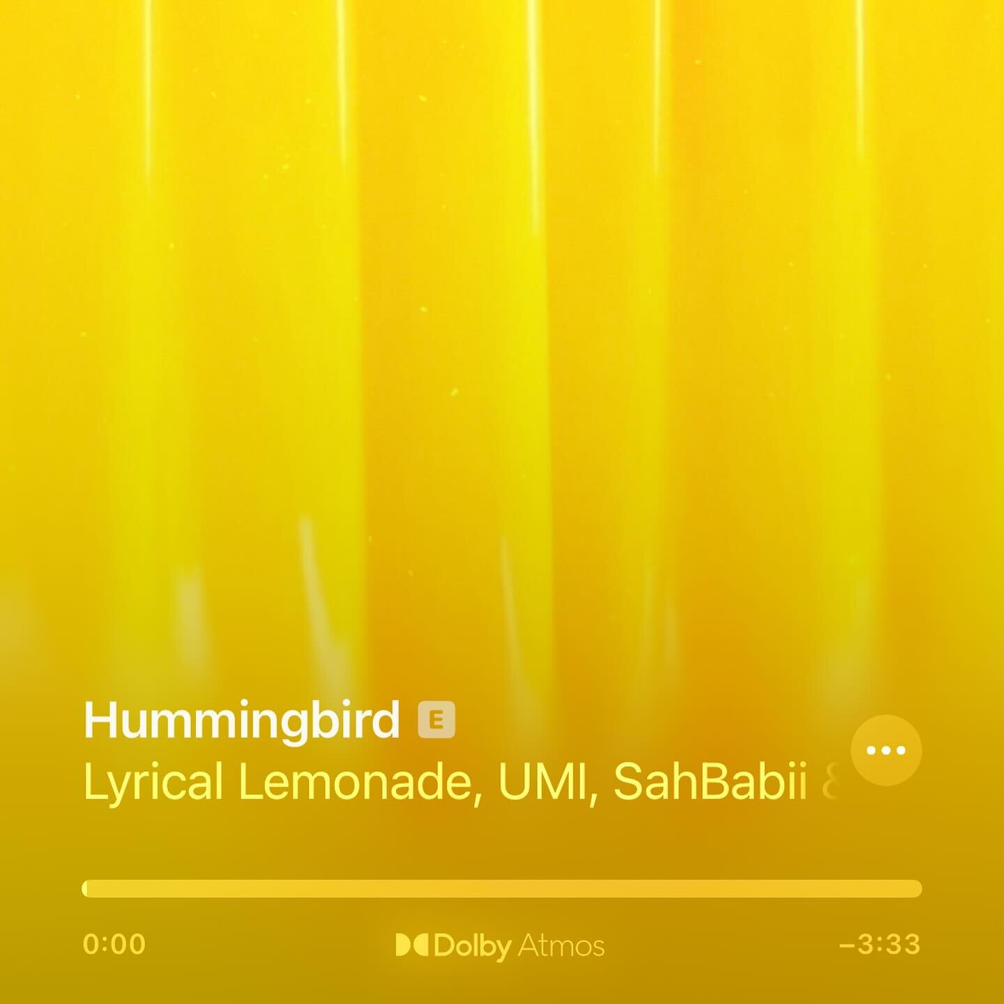 ATMOS - #13 &ldquo;HUMMINGBIRD&rdquo; @lyricalemonade @whoisumi @teezotouchdown @sahbabii 
OUT NOW! Go Stream this beautiful song 🔊
Prod by @prodbyvron ⛽️💛
 Spatial Audio @jny.mixedit 🫨
#dolbyatmos #audioengineer #mixengineer #lyricalemonade @dolb