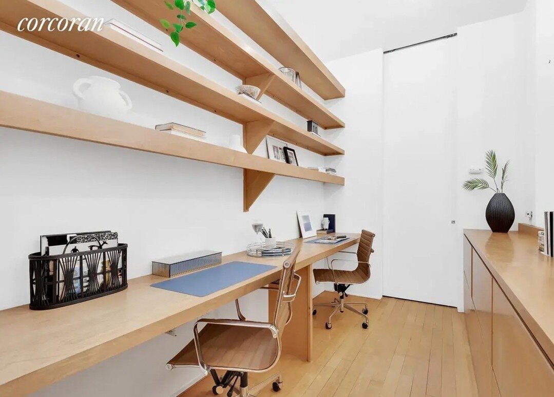 How about this work space in 25 West 15th Street, Duplex, Manhattan NY? The apartment offers an expansive layout, with the kitchen, foyer, and dining area separated from the rest of the living space. 

You'll be stunned by the professional chef's kit