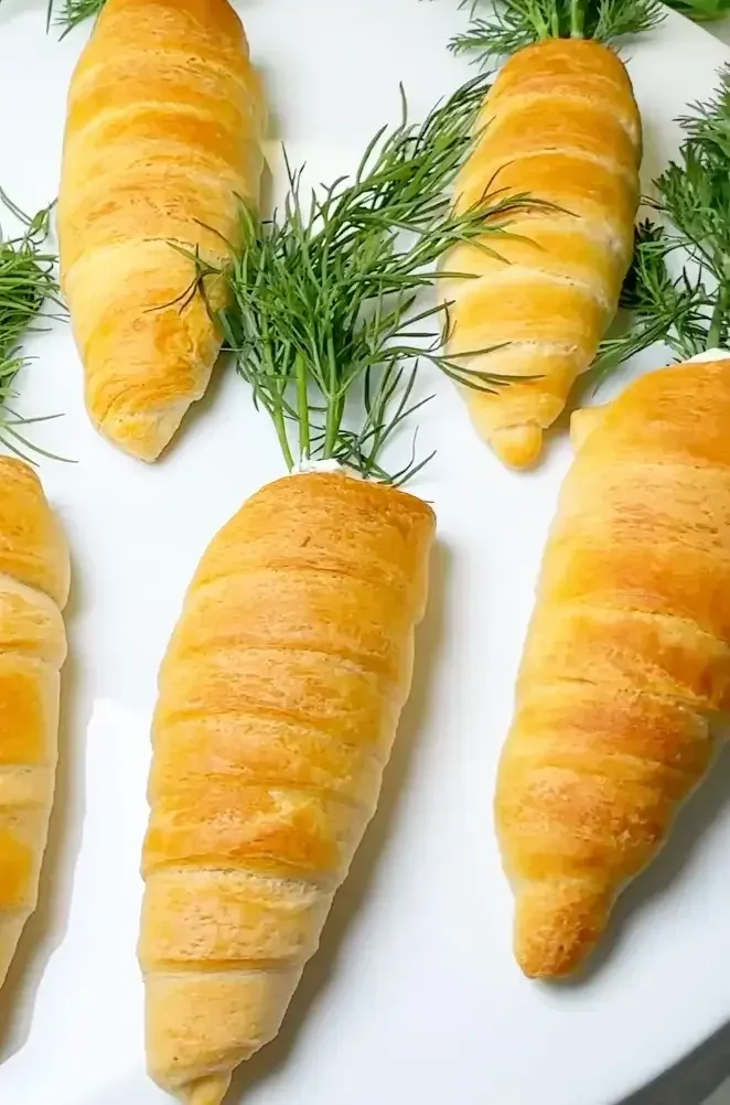 Smoked Salmon Cream Cheese Stuffed Carrot Pastries