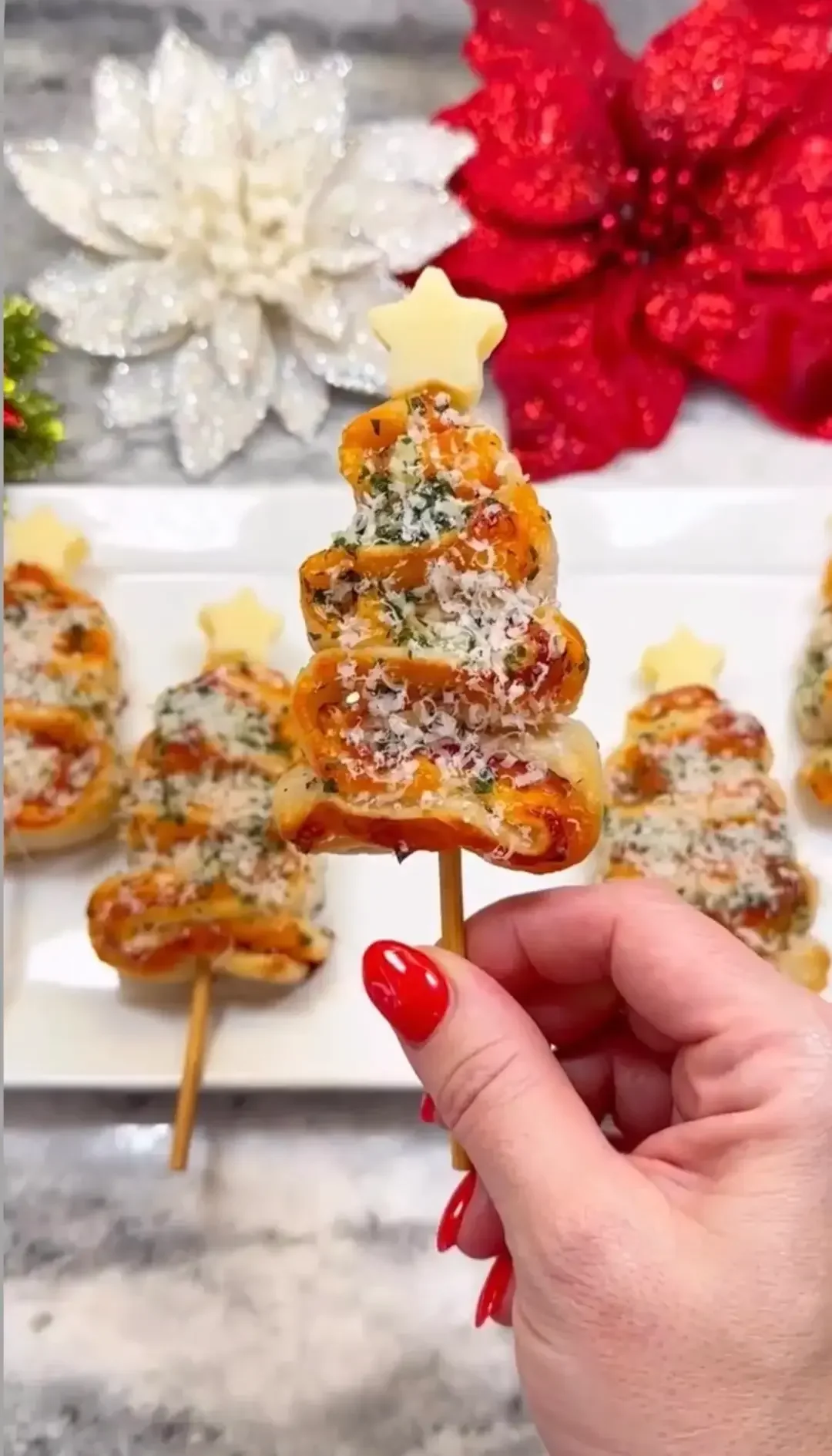 Cheddar and Ham Stuffed Christmas Trees