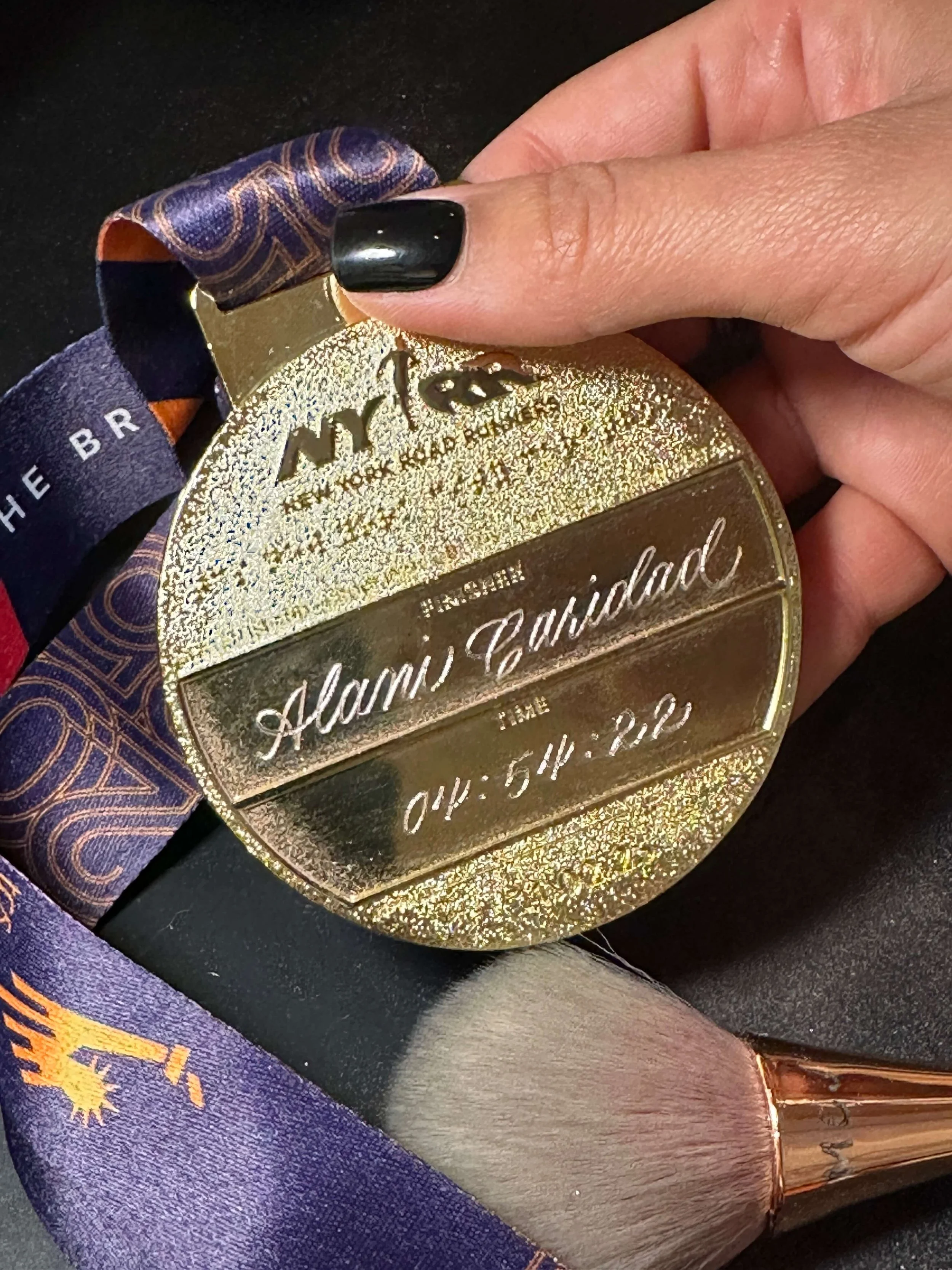 NYC Marathon Race Medal Engraving - Alani.JPG