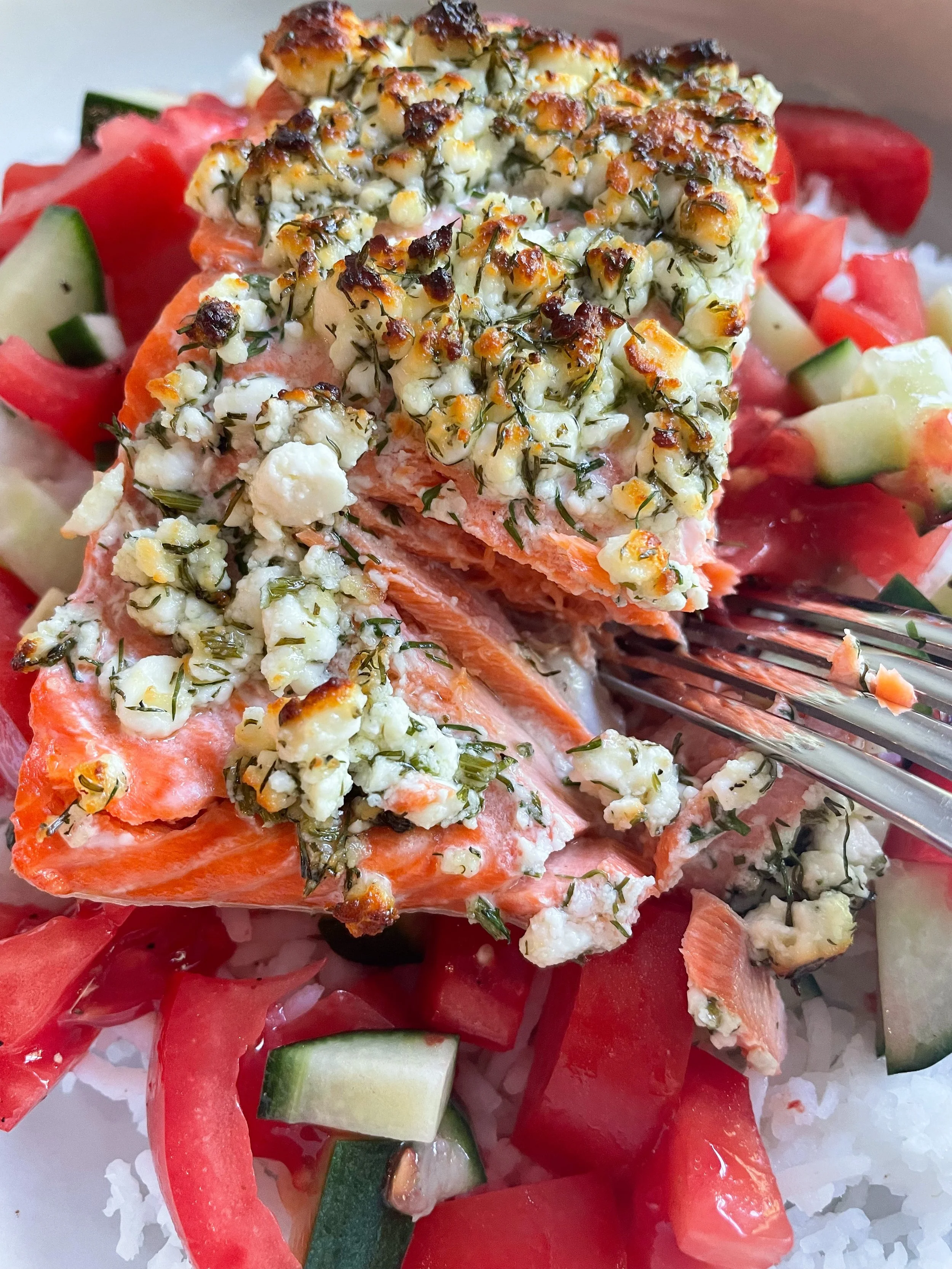 Feta Dill Salmon — Tay Cooks & Tells