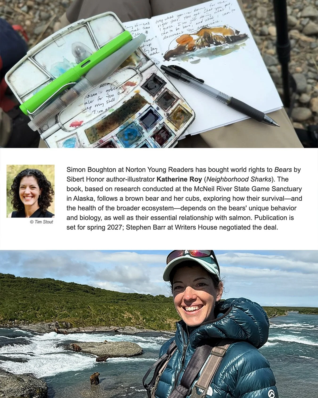 My next book&mdash;on brown bears&mdash;has been official for a long while, but here&rsquo;s the official book announcement! My four-day research trip to study brown bears in the wild was one of the best adventures of my life. ✨ It was all the wonder