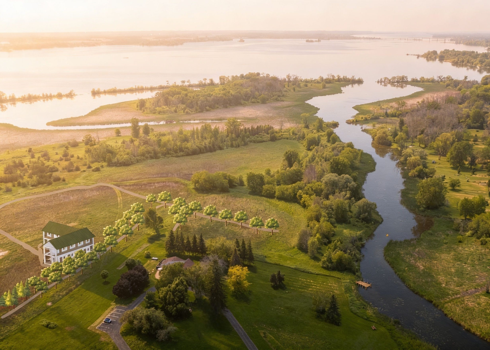Blessington Creek flowing into the Bay of Quinte
