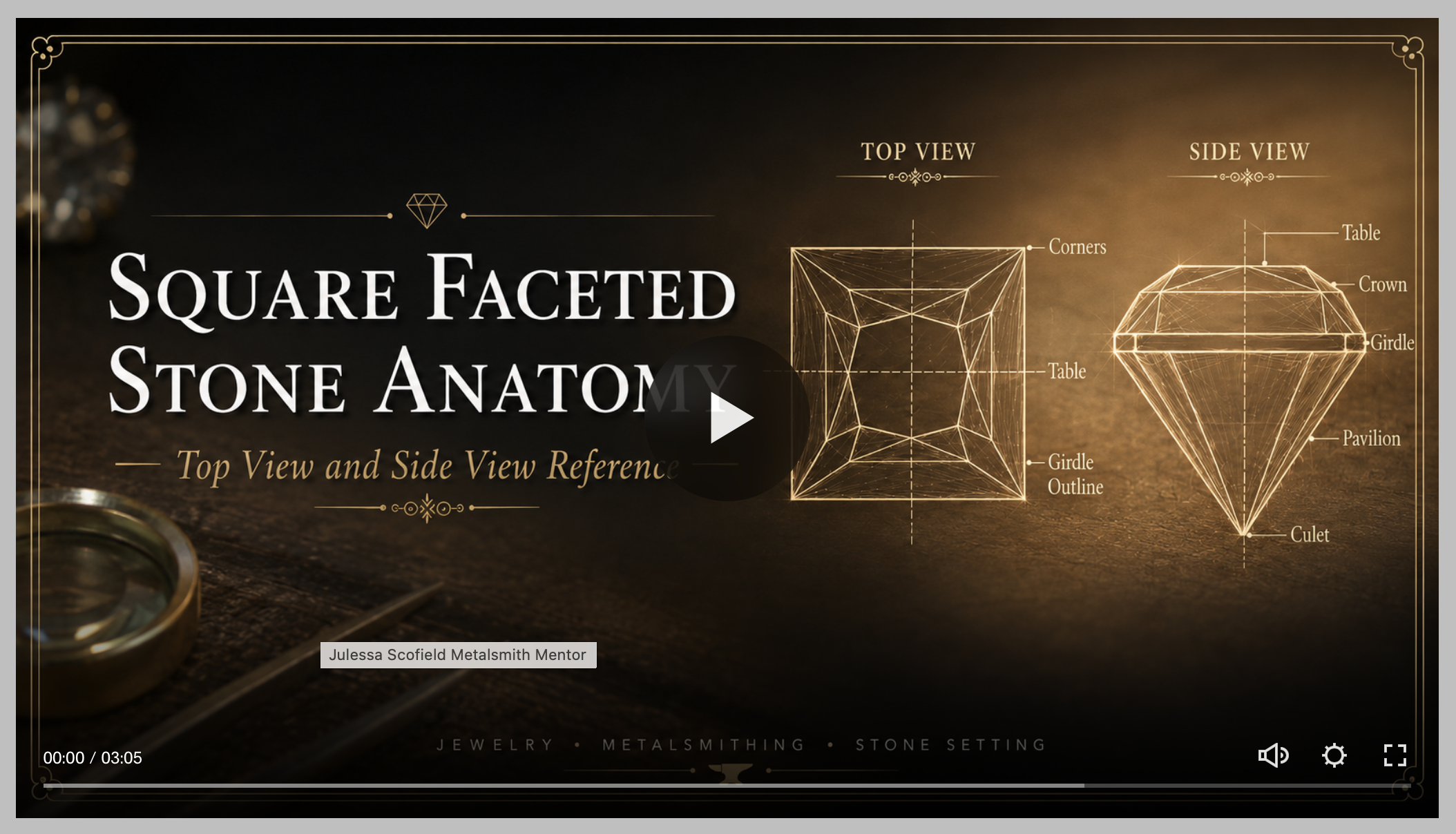 Image of a video for faceted stone setting