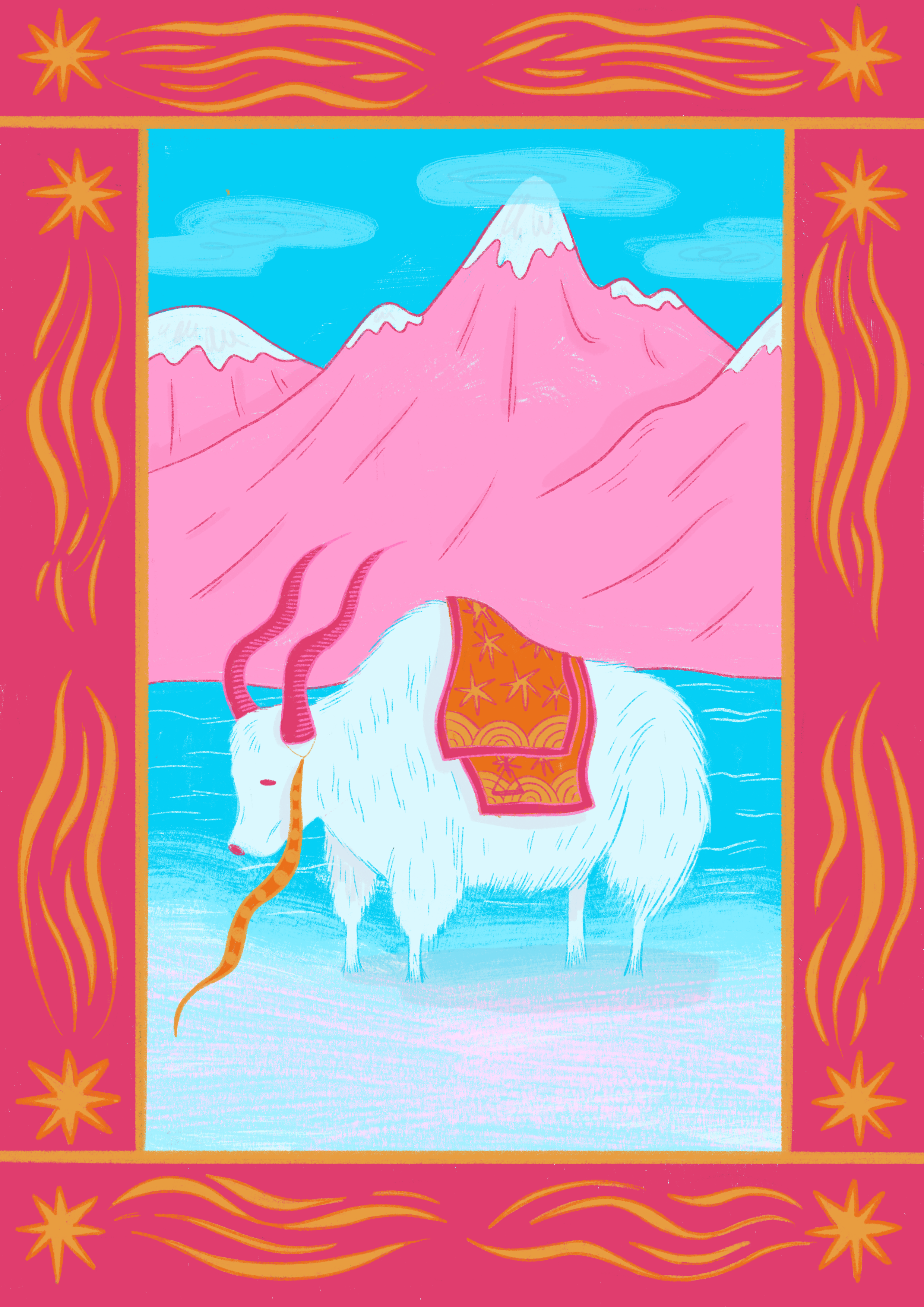 Yak Illustration Caitie Beth Design