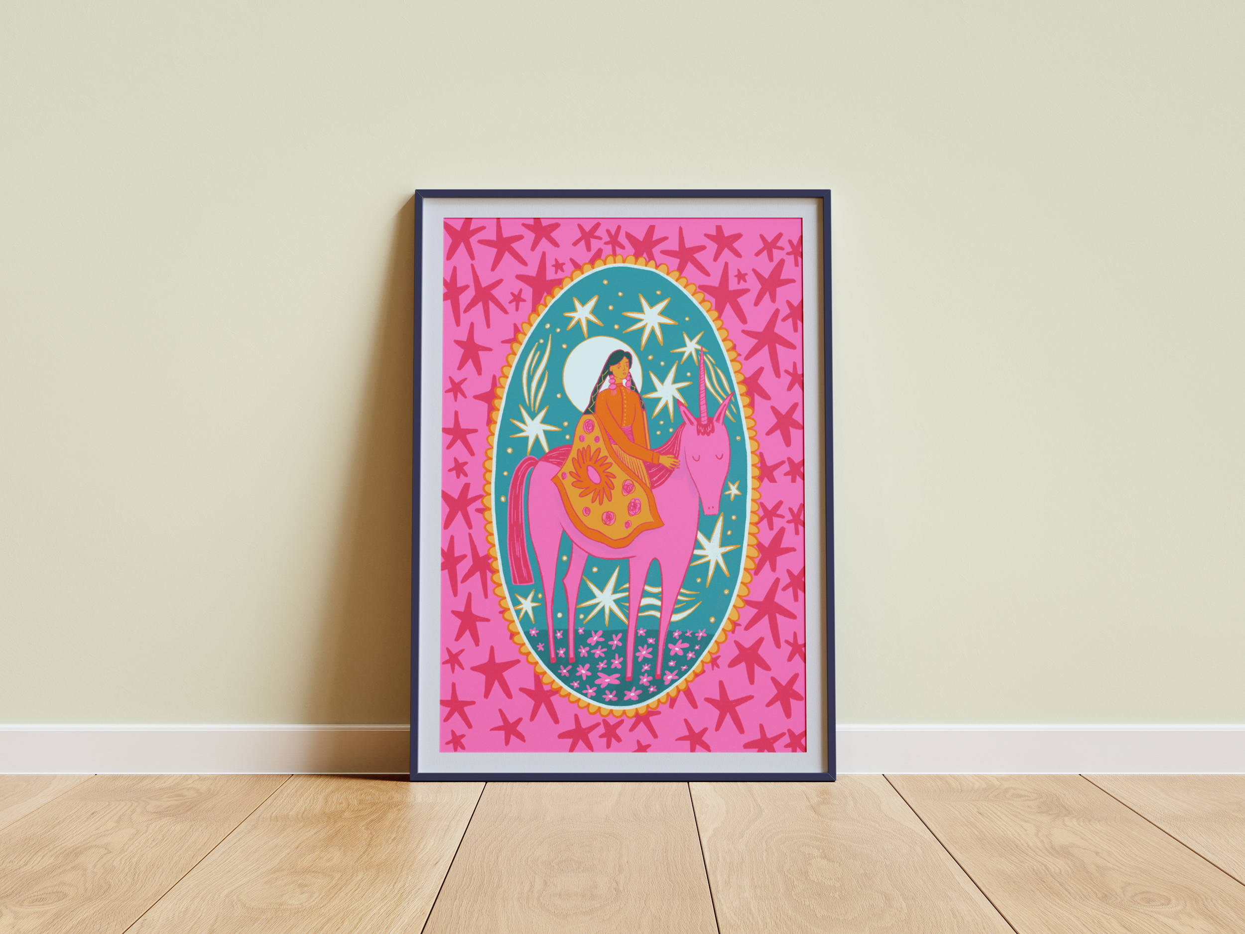 The Unicorn | Colourful Mythical Creature Art Print