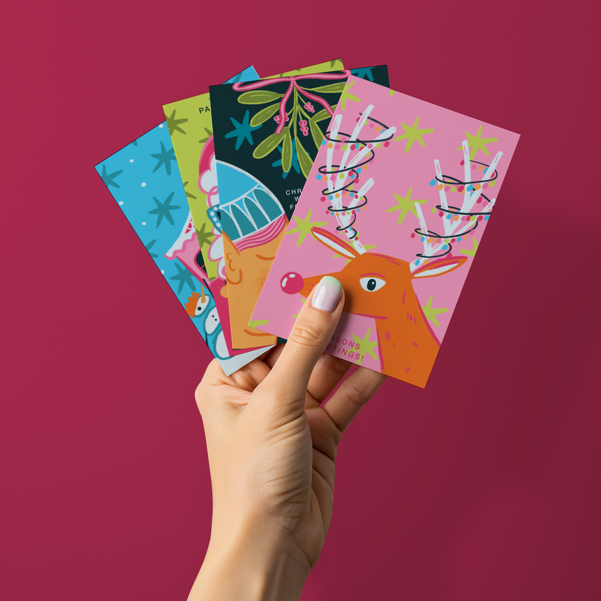 Christmas Party Bundle – 4 Christmas Cards
